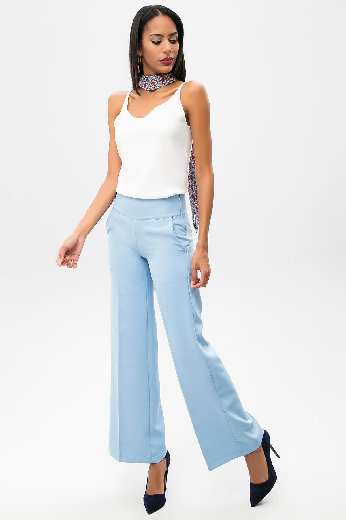 New Laviva Kadin Bebe Mavisi Bol Paca Pantolon 650 2162ay10 Fiyati Yorumlari Trendyol