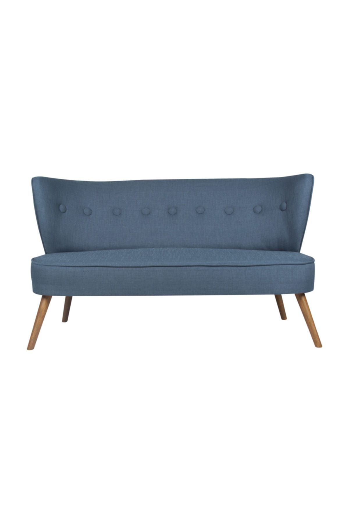 Ze10 Design Bienville Loveseat İkili Kanape Gece Mavisi