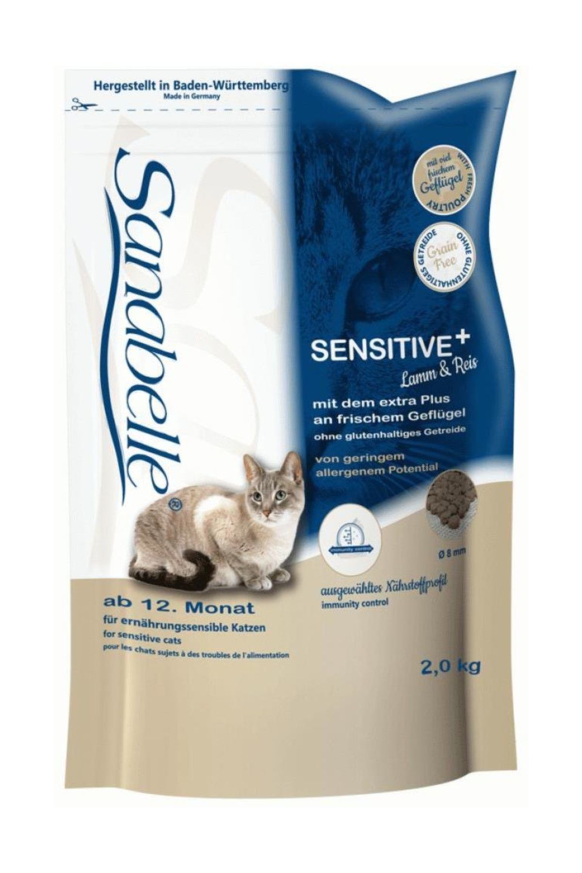 Sanabelle Sensitive Kuzu Etli Hassas Kedi Maması 2 Kg