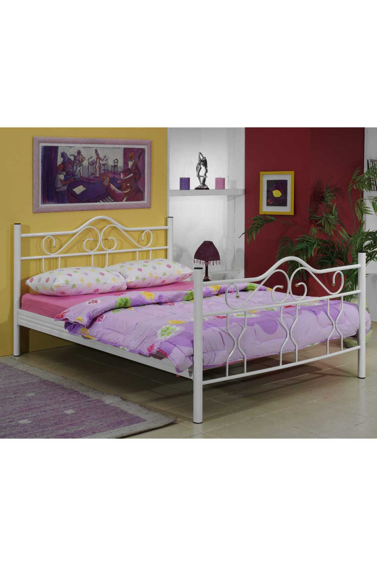 Metalia Gold Metal Karyola Beyaz 150x200
