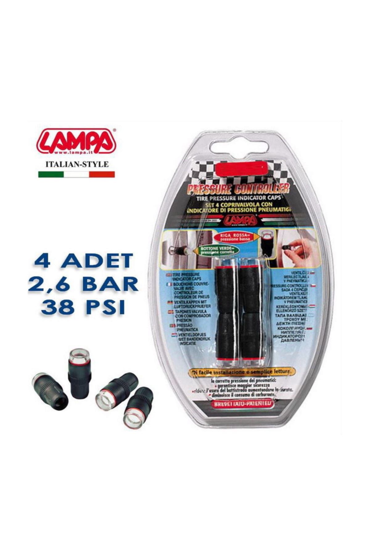 Lampa 2,6Bar/38 Psi Lastik Basınç Göstergeli Sibop K. 4Ad. 02486