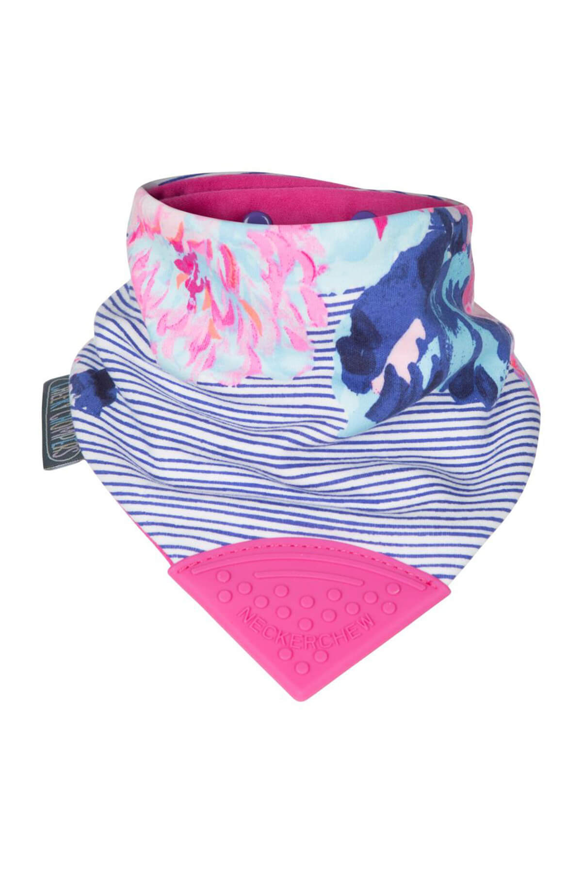 CHEEKY CHOMPERS Neckerchew Joules Flower & Stripe /