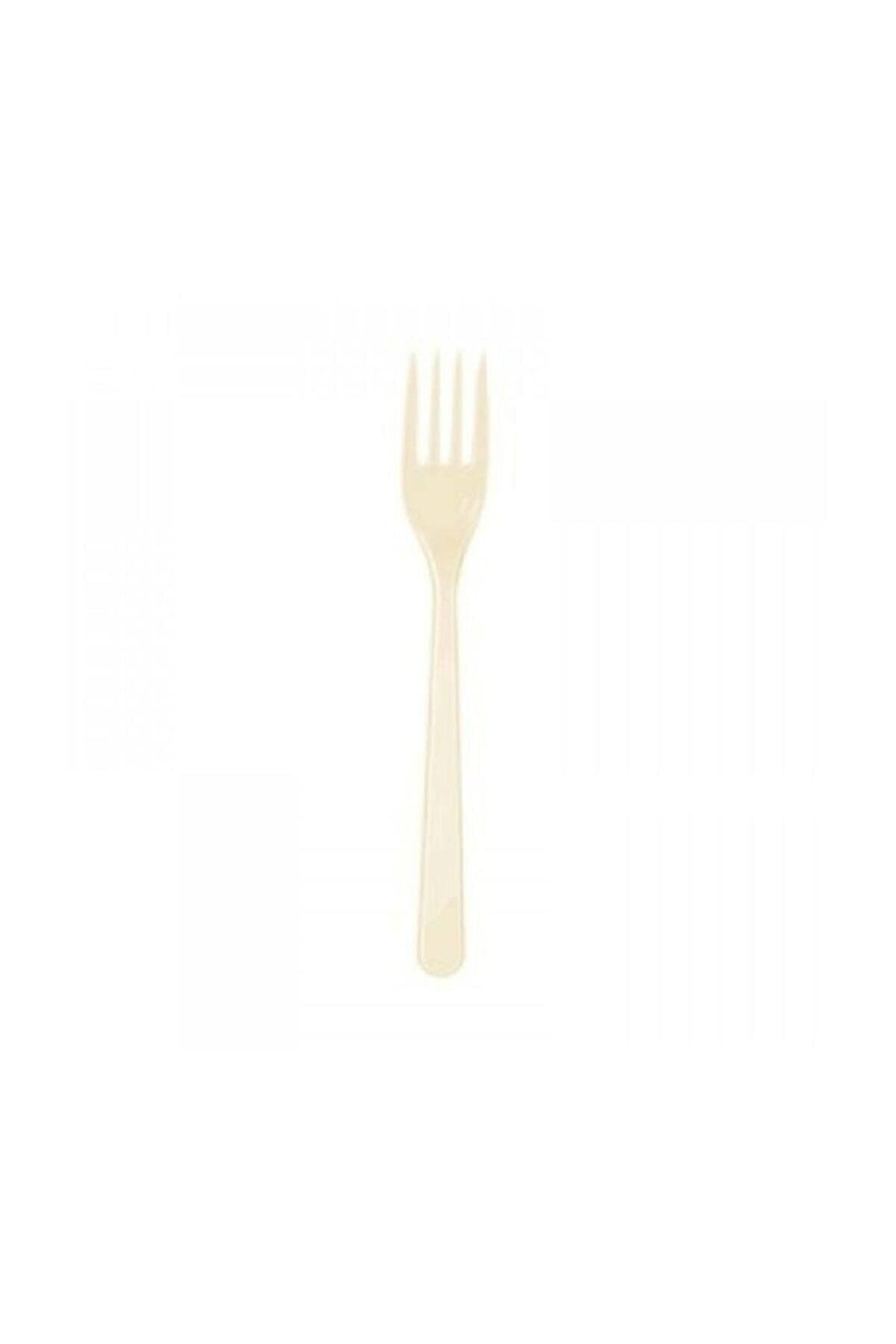 Parti Seza Krem Plastik Çatal