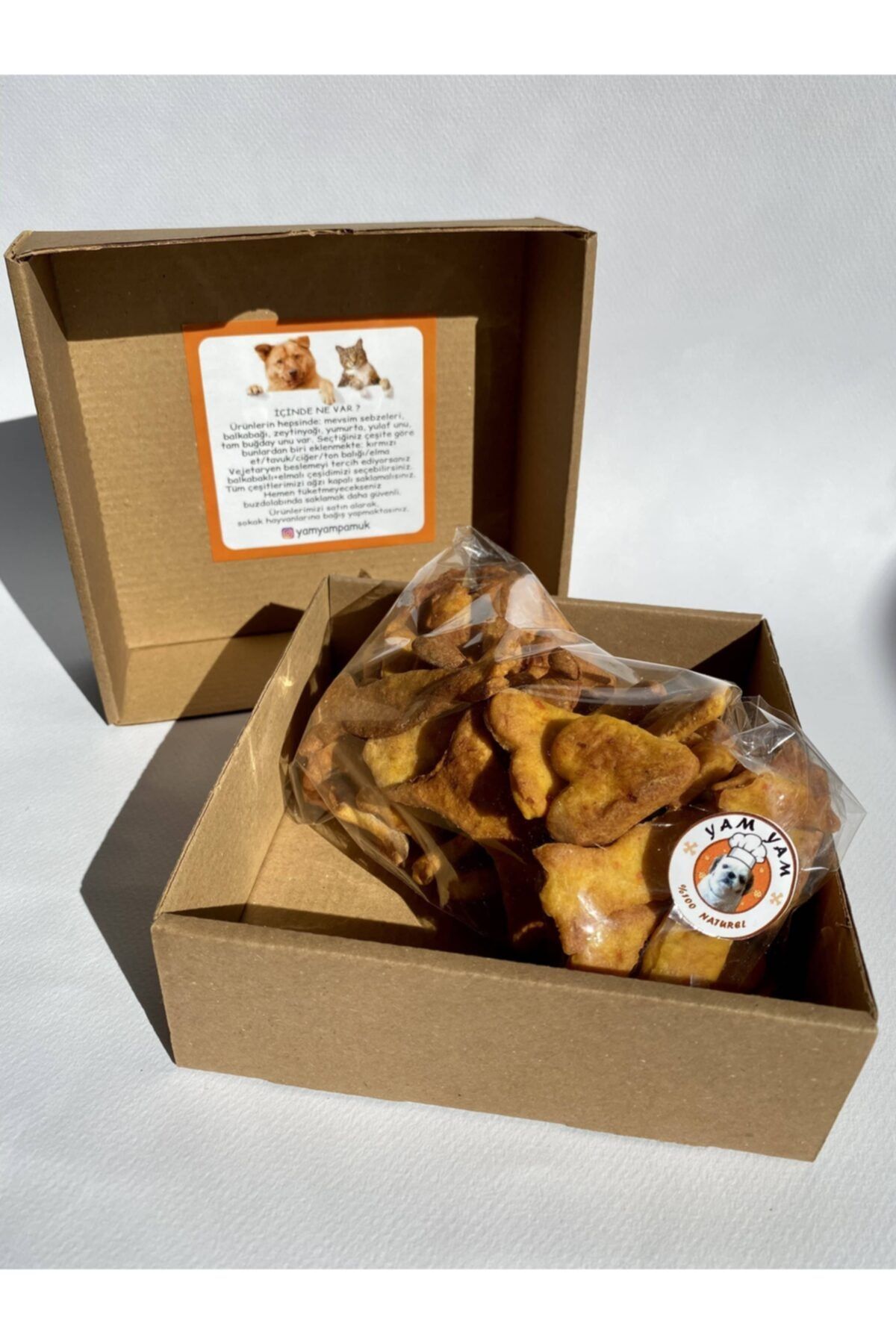 YamYam Balkabaklı-elmalı %100 Doğal Katkısız Köpek Bisküvisi 500 Gr.