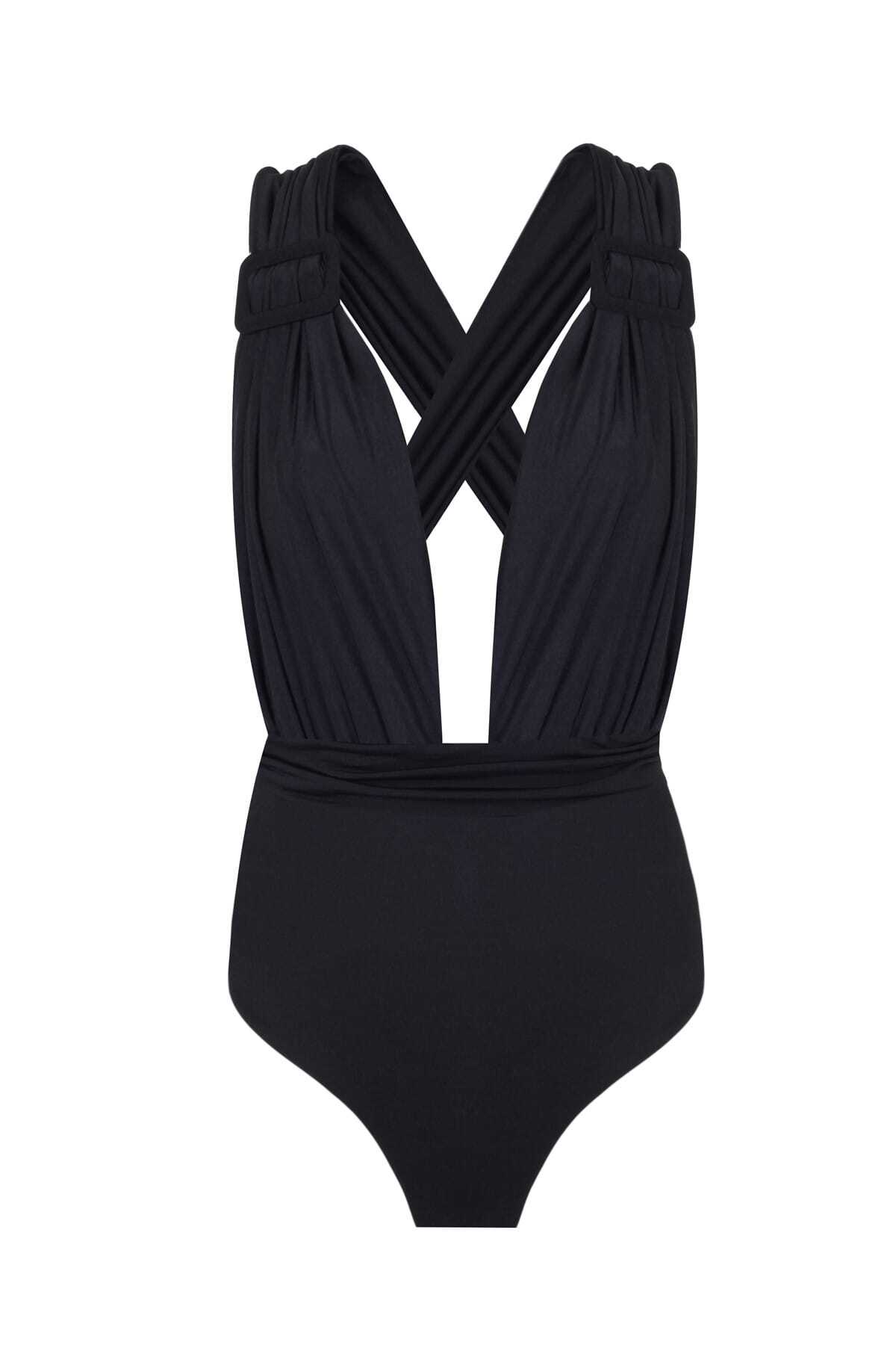 Nur Karaata Kadın Latest Susi Siyah Mayo NK19SS20