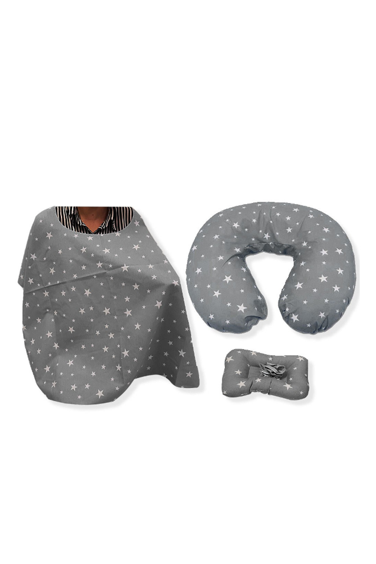 Sevi Bebe 3'Lü Emzirme Seti Gri
