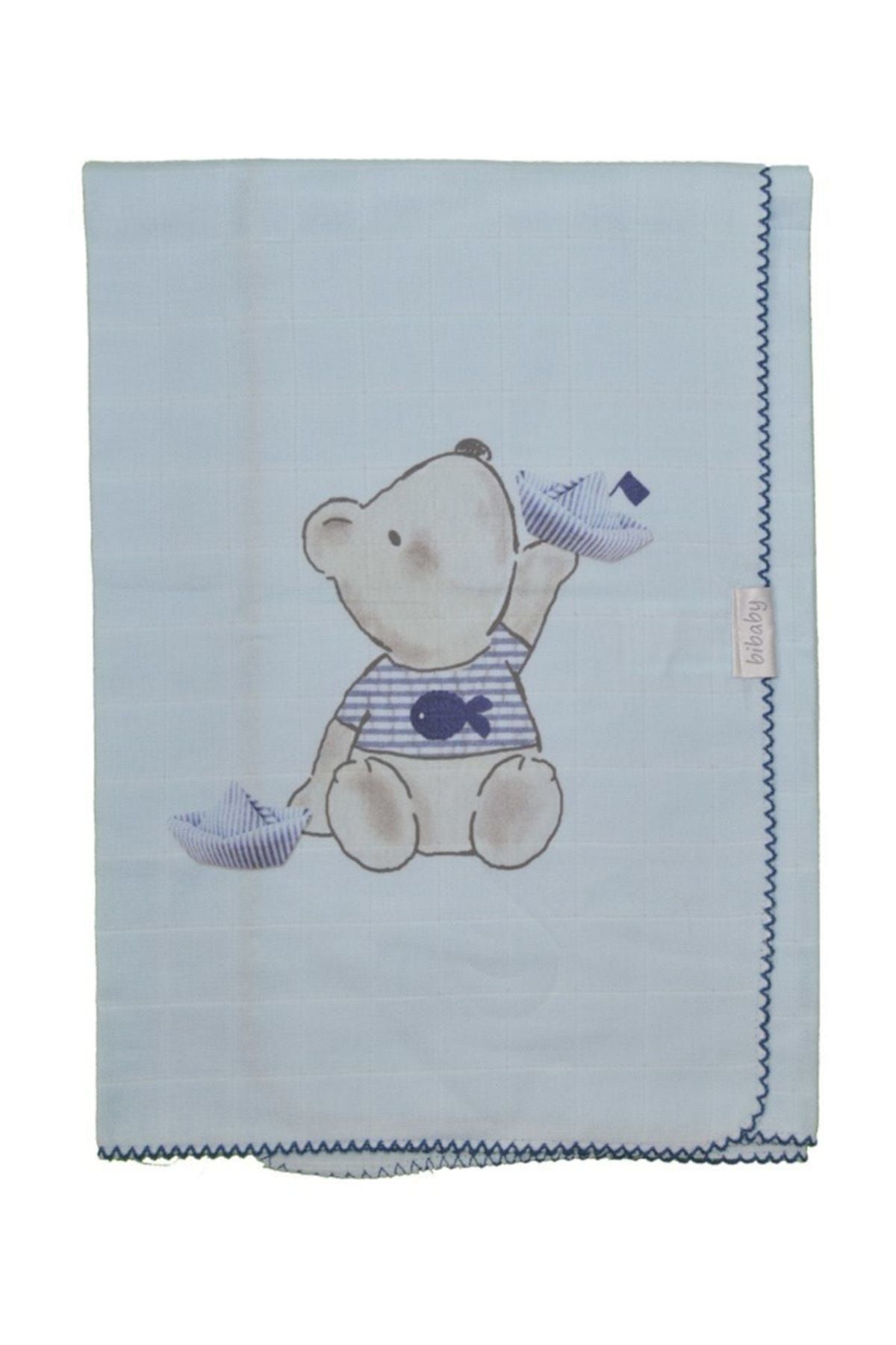 Bibaby Mariner Müslin Bebek Örtüsü 64333 Mavi