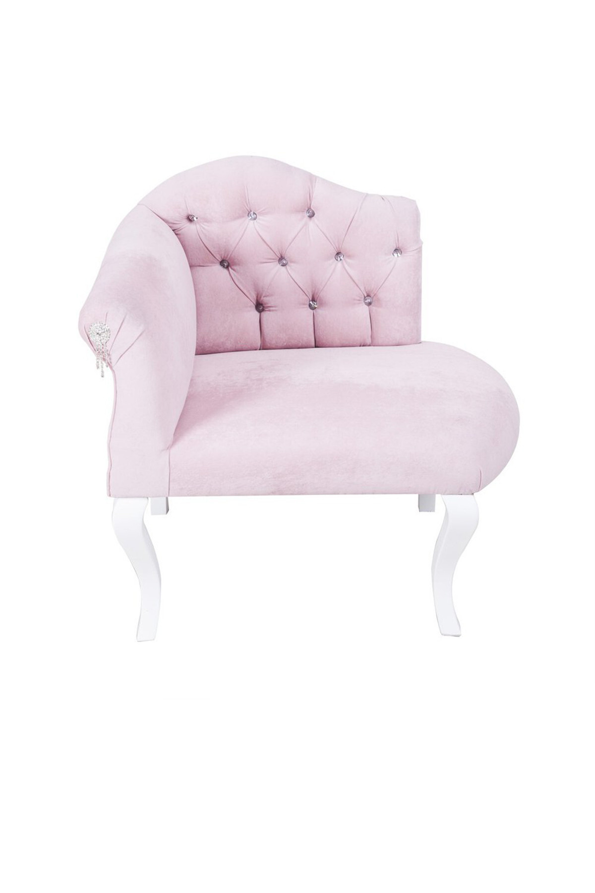 3A Mobilya Full Pink Josephine Sağ Kol 80x76x56 cm