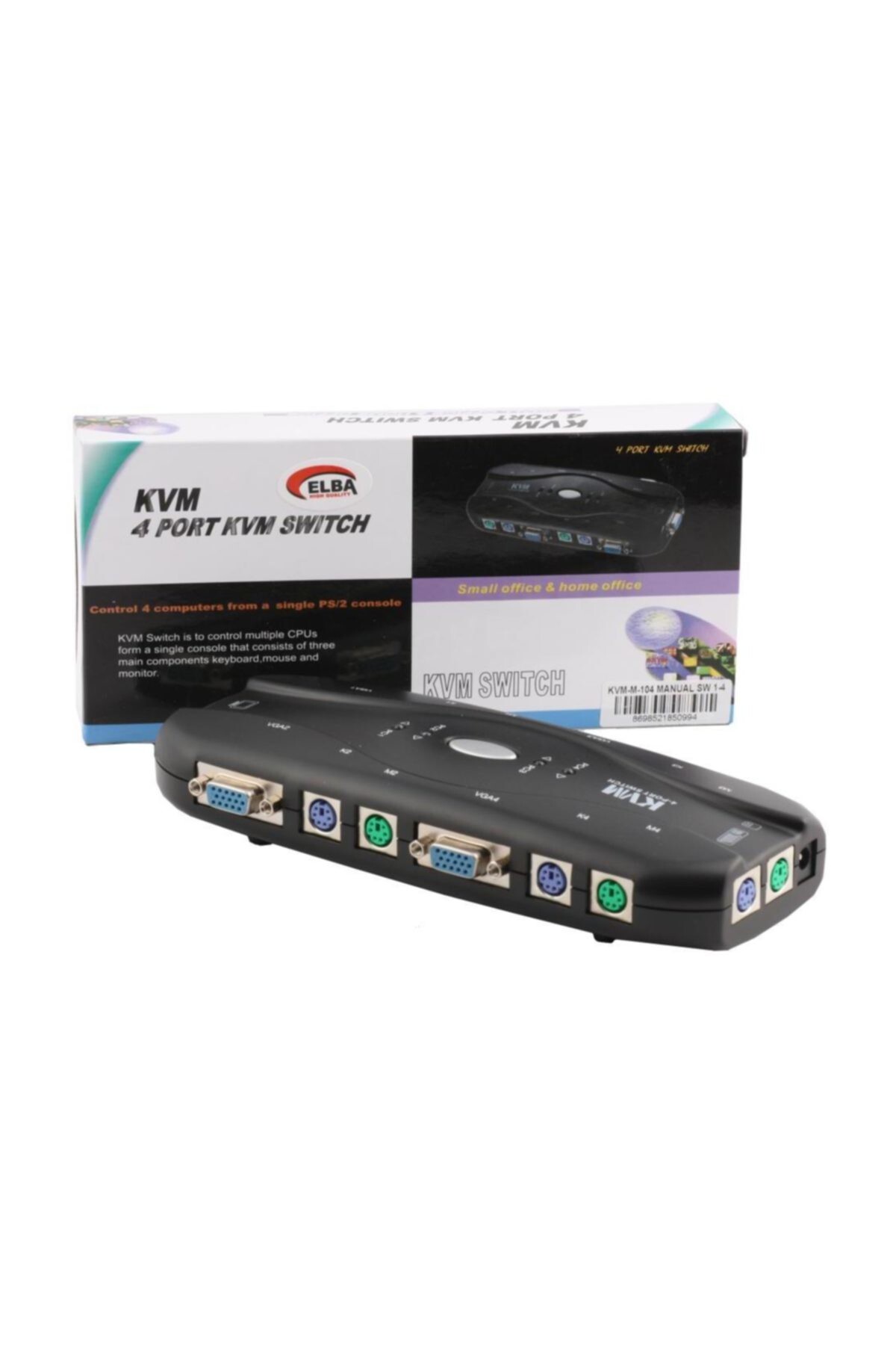 ELBA M104 MANUAL 4PC-1MN PS2 KVM SWITCH