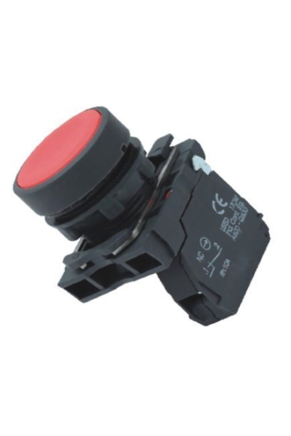 ELMAX 22mm Stop Butonu No Kontaklı Kırmızı Plastik Yaylı Buton 250v Ac/3a (ıp44) Lay5 Ea41