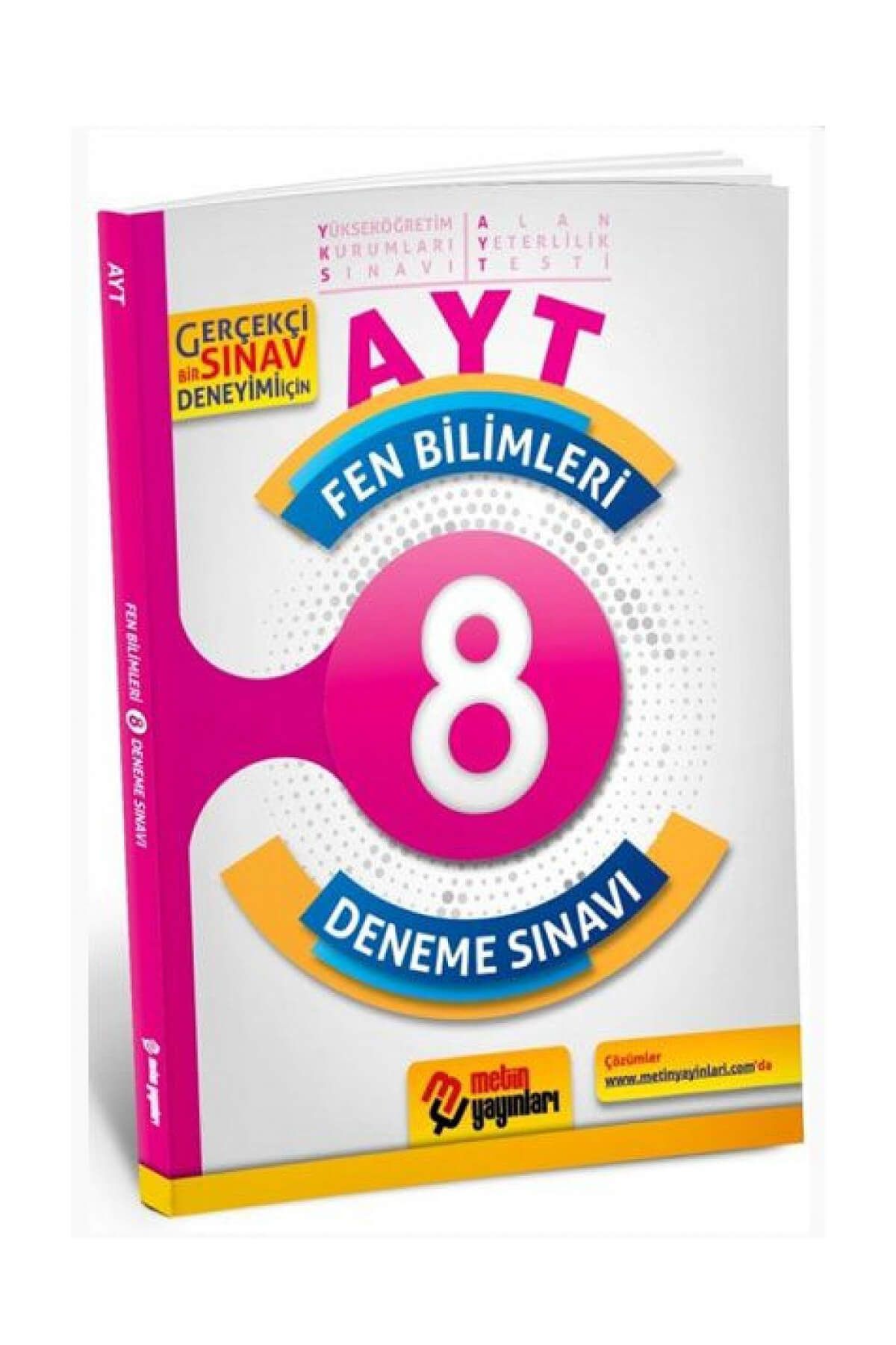 Metin Yayınları Metin AYT Fen Bilimleri 8 Deneme Sınavı