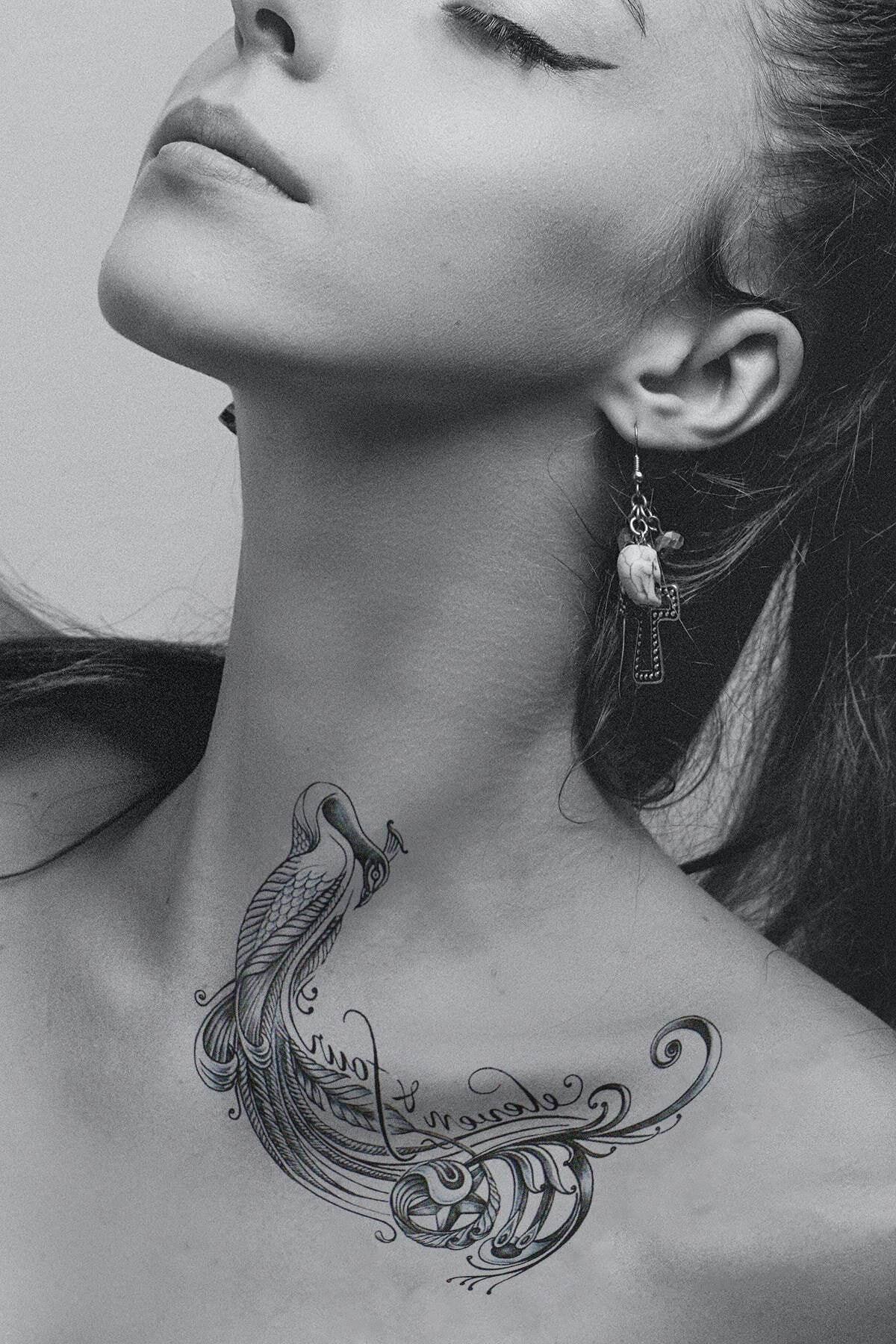TAKIŞTIR Geçici Tavus Kuşu Dövme Tattoo