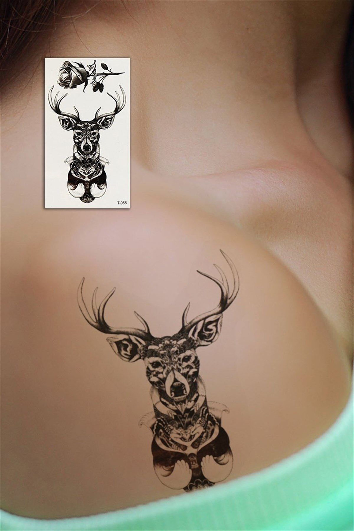 TAKIŞTIR Geçici Geyik Mini Dövme Tattoo