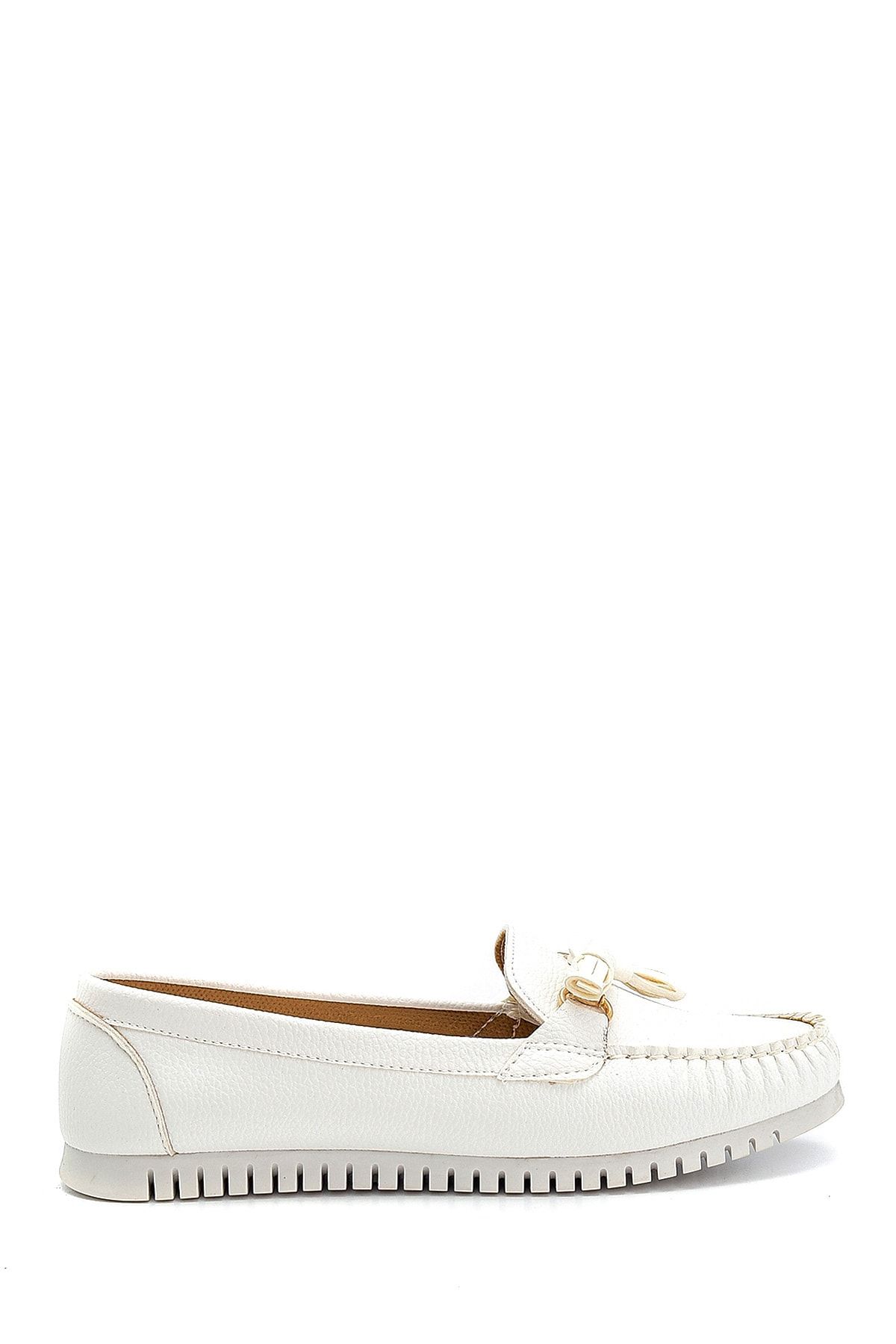 Derimod Kadın Beyaz Püskül Detaylı Loafer