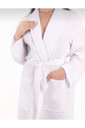Plaj Sauna Otel Spa Bornozu Waffle Pike Yazlık Unısex Image 0