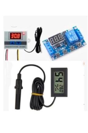 Kuluçka Seti, 220v Termostat W3001, Zaman Modülü, Dijital Isı Ve Nem Ölçer, Zaman Ayarlayıcı Image 0
