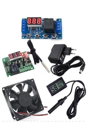 5 Li Set Kuluçka Makinesi Termostadı, Zaman Modülü, Kuluçka Fanı, Kuluçka Nem Ölçer, Adaptör Image 0