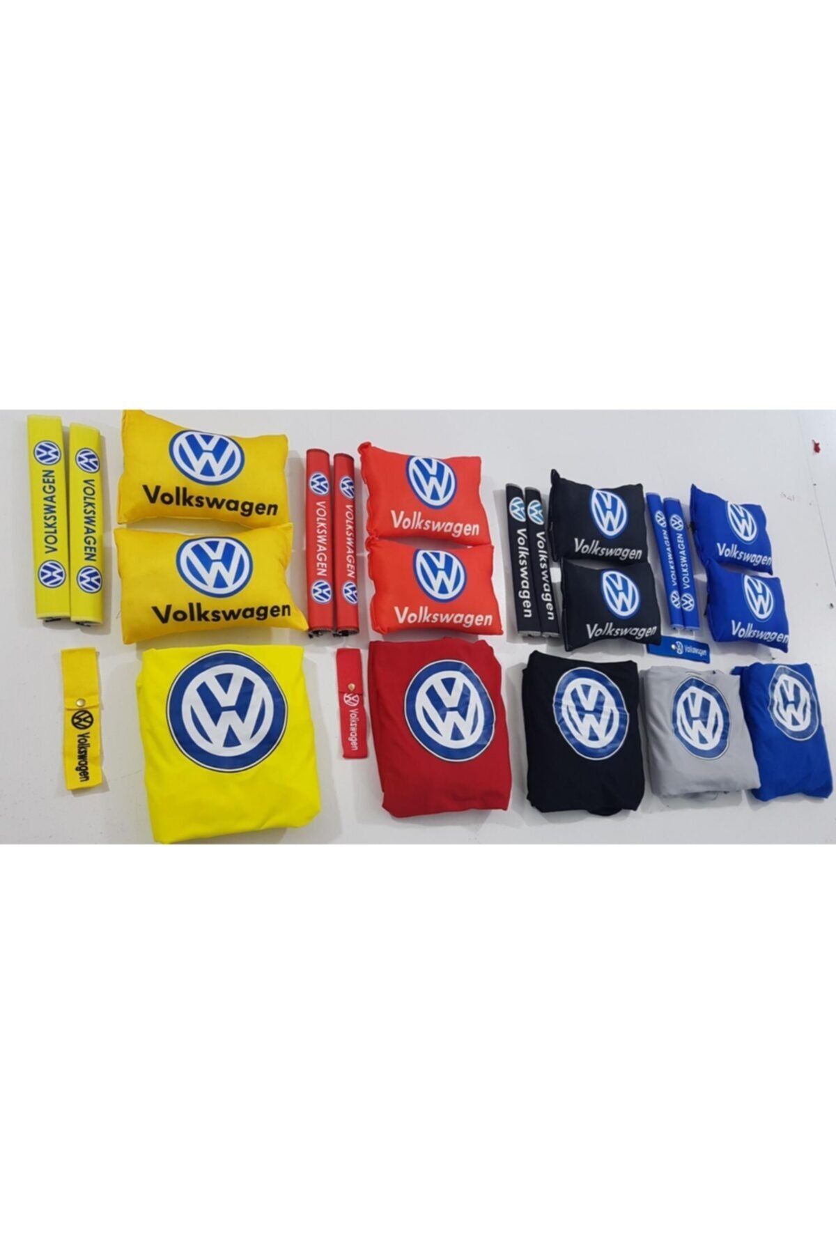 şimika Vw Volkswagen Ön Ve Arka Servis Kılıf, Boyun Yastık,kemer,çeki I