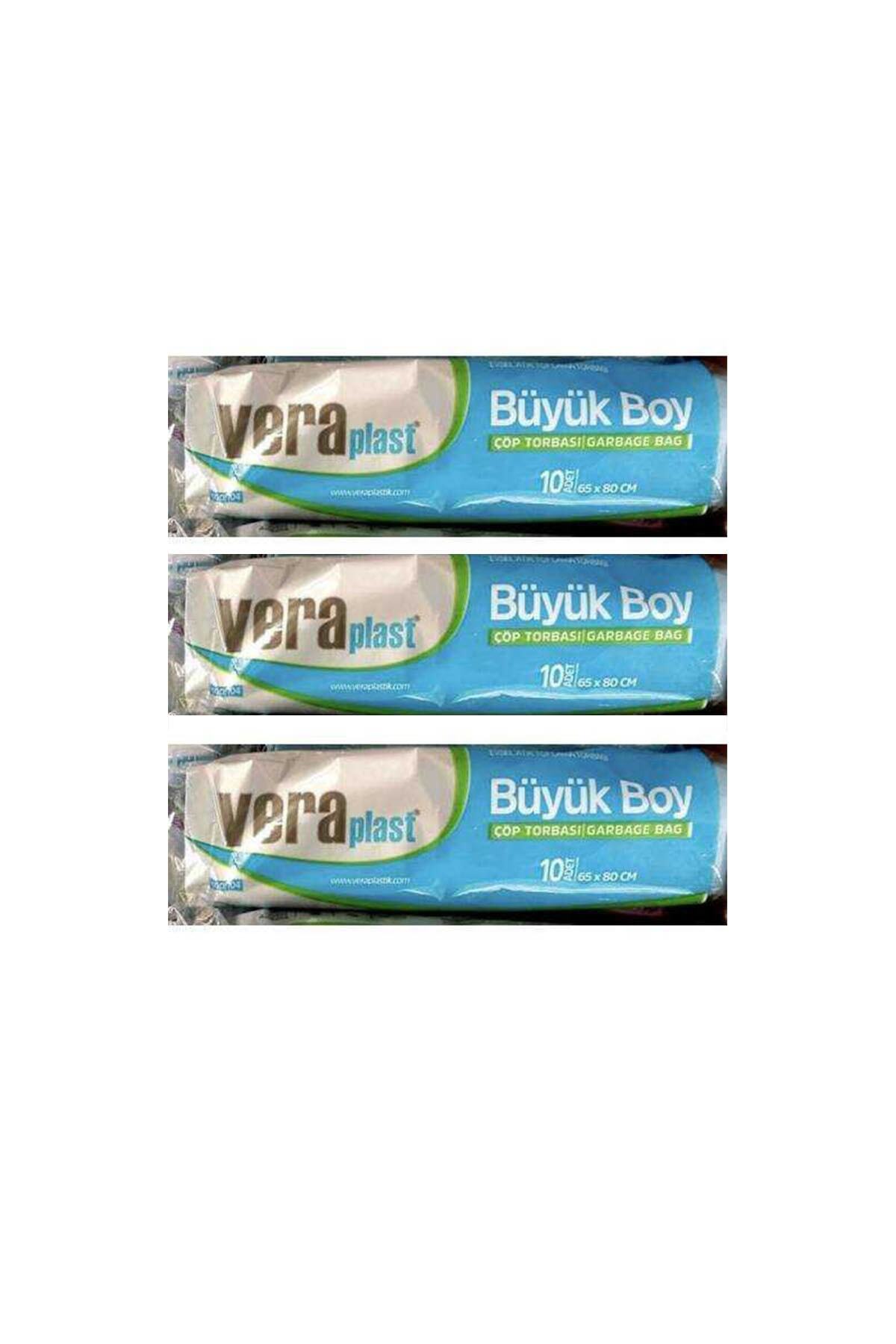 veraplast Büyük Boy 65x80 Çöp Poşeti 3 Adet
