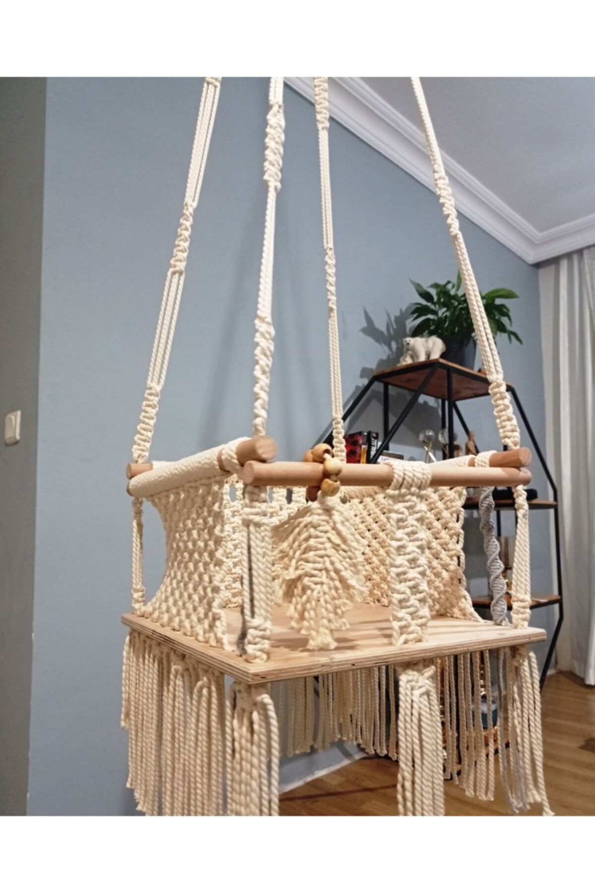 CAN DENİZ ART Makrome Çocuk Salıncağı