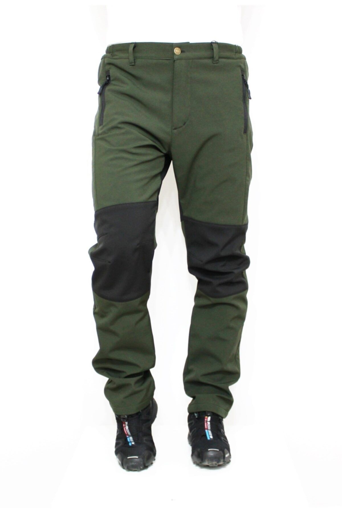 Ysf %100 Su Ve Rüzgar Geçirmez Haki Turuncu Outdoor Trekking Softshell Pantolon