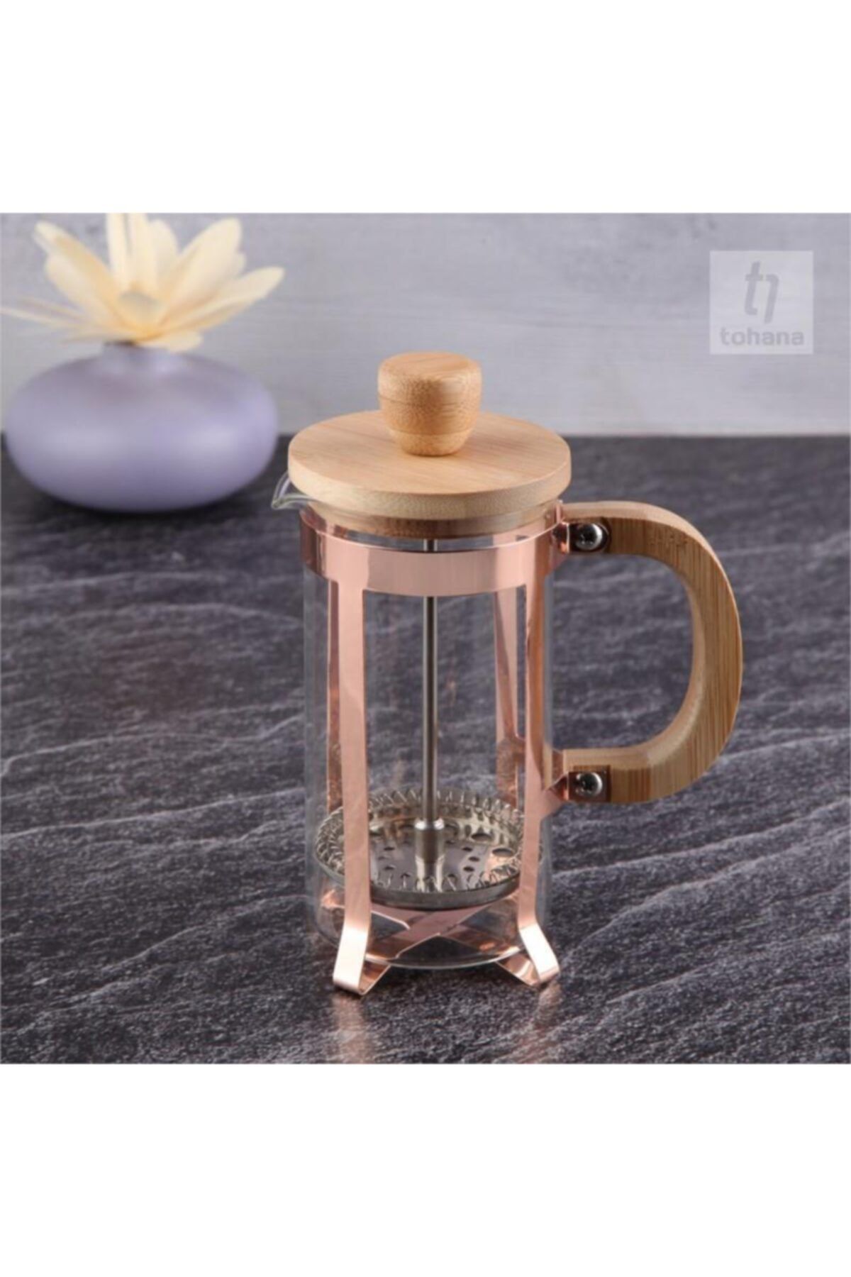 Tohana Bambu Kapaklı 350 Ml French Press Thn74951