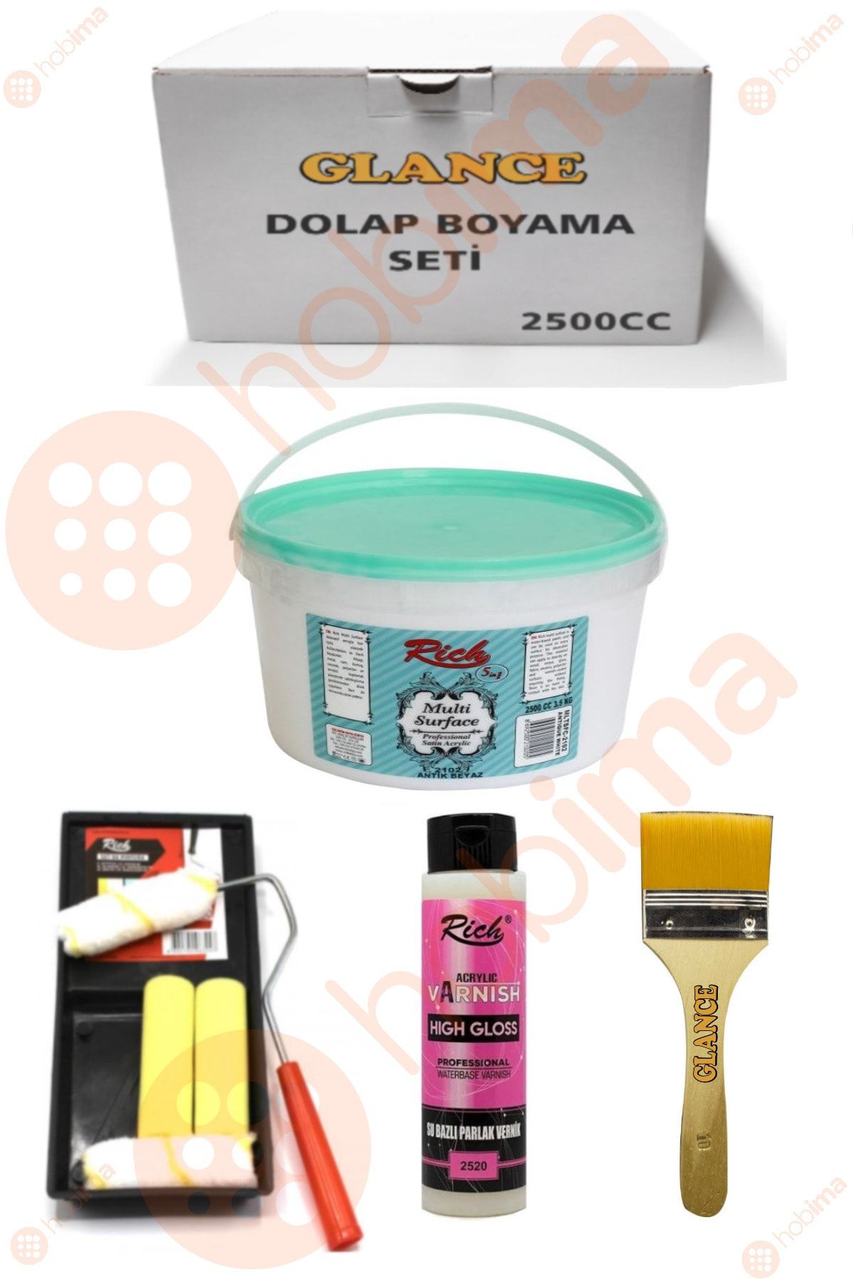 rich multi surface 2500cc antik beyaz 3 5kg genel amacli boyama seti fiyati yorumlari trendyol