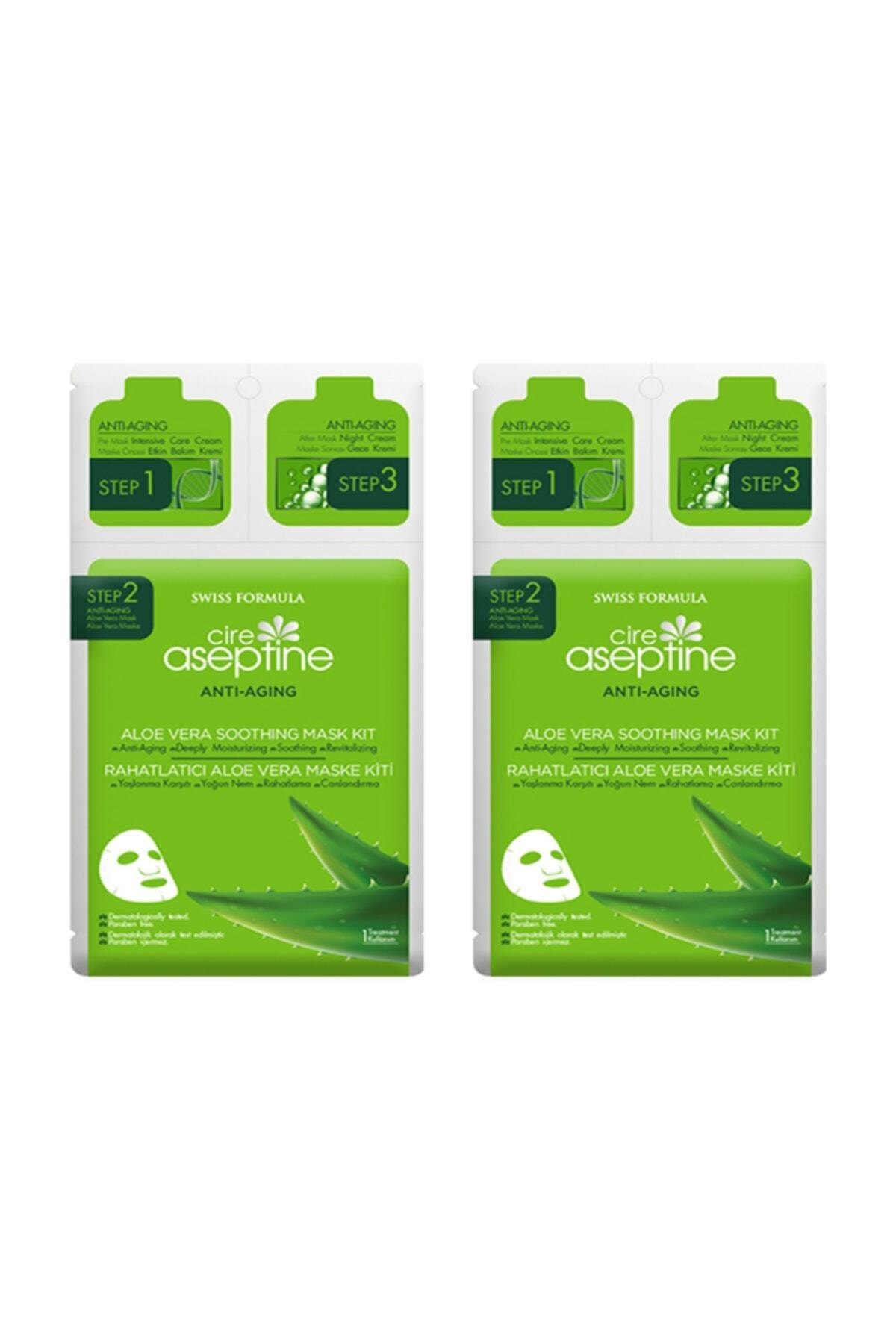 CIRE ASEPTINE Aleo Vera 3 Aşamalı Maske Rahatlatıcı+aleo Vera 3 Aşamalı Maske Rahatlatıcı ( 2 Ürün)
