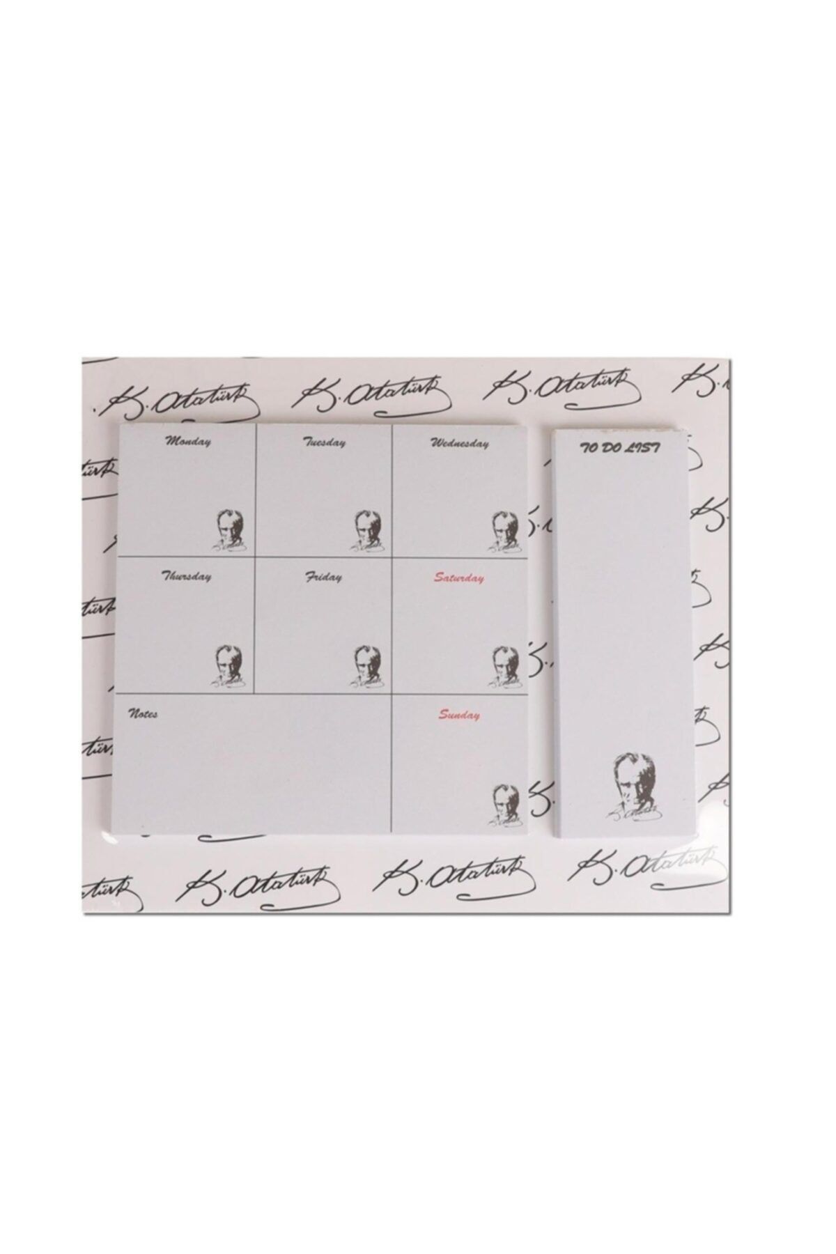GENC DIJITAL BASKI Mustafa Kemal Atatürk Tasarımlı Haftalık Planner