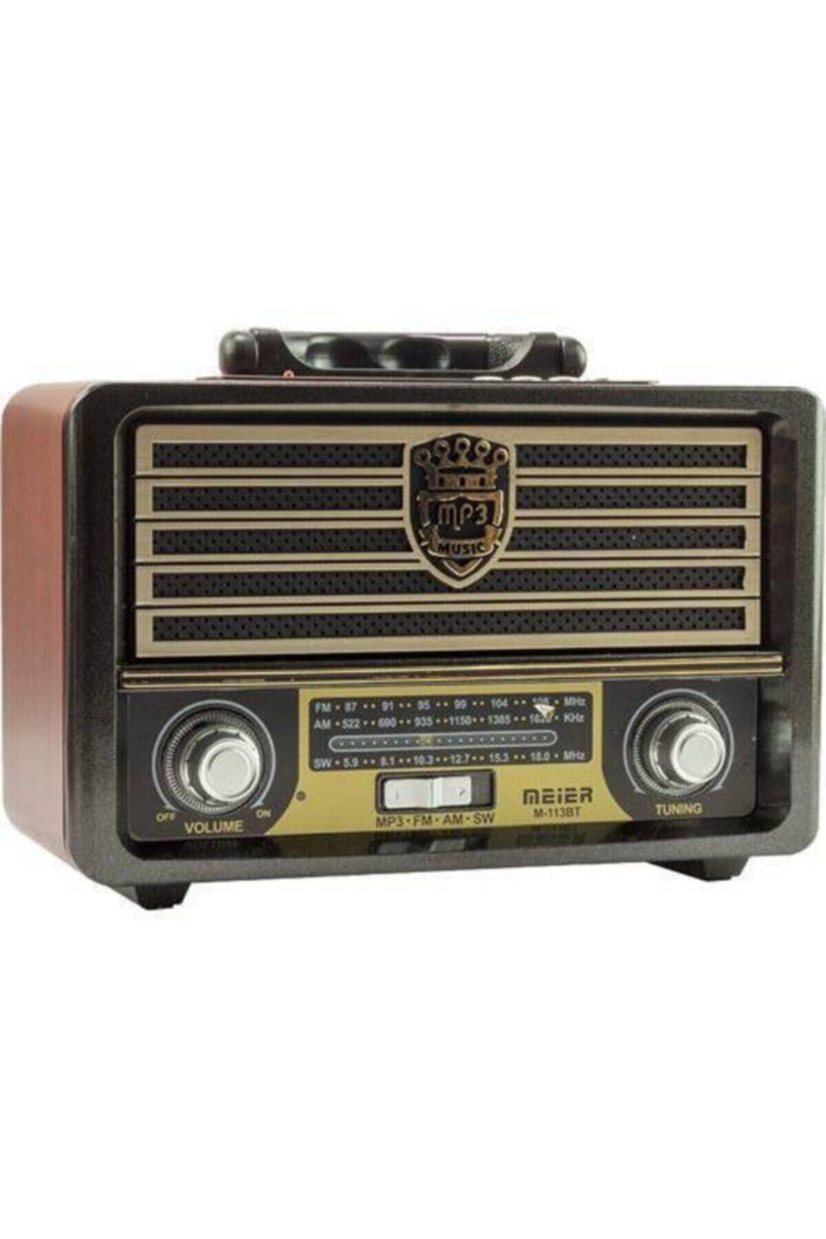 Meier M-113bt Eskitme Nostalji Tasarımlı Bluetoothlu Radyo