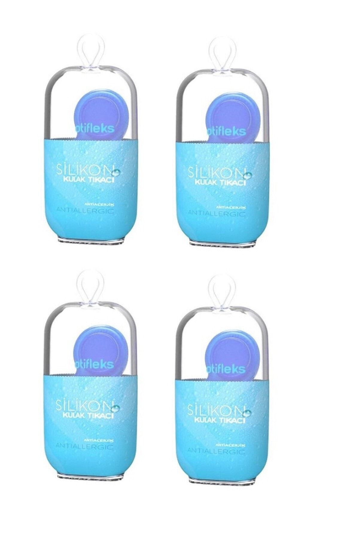 OTİFLEKS 4'lü X4 Adet %100 Alman Silikonu Kulak Tıkacı