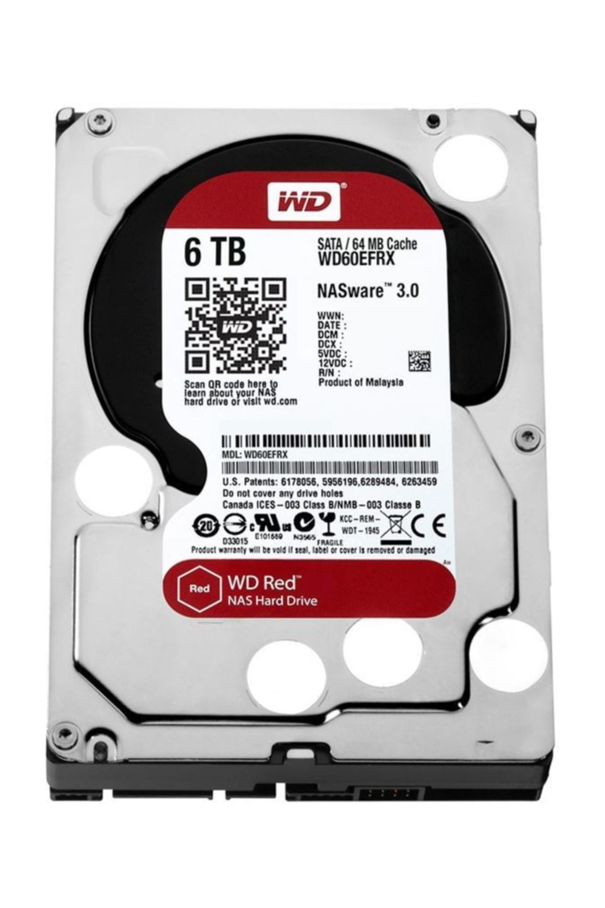 WD WD Red 3,5 SATA III 6Gb/s 6TB 64MB 7/24 NAS WD60EFRX