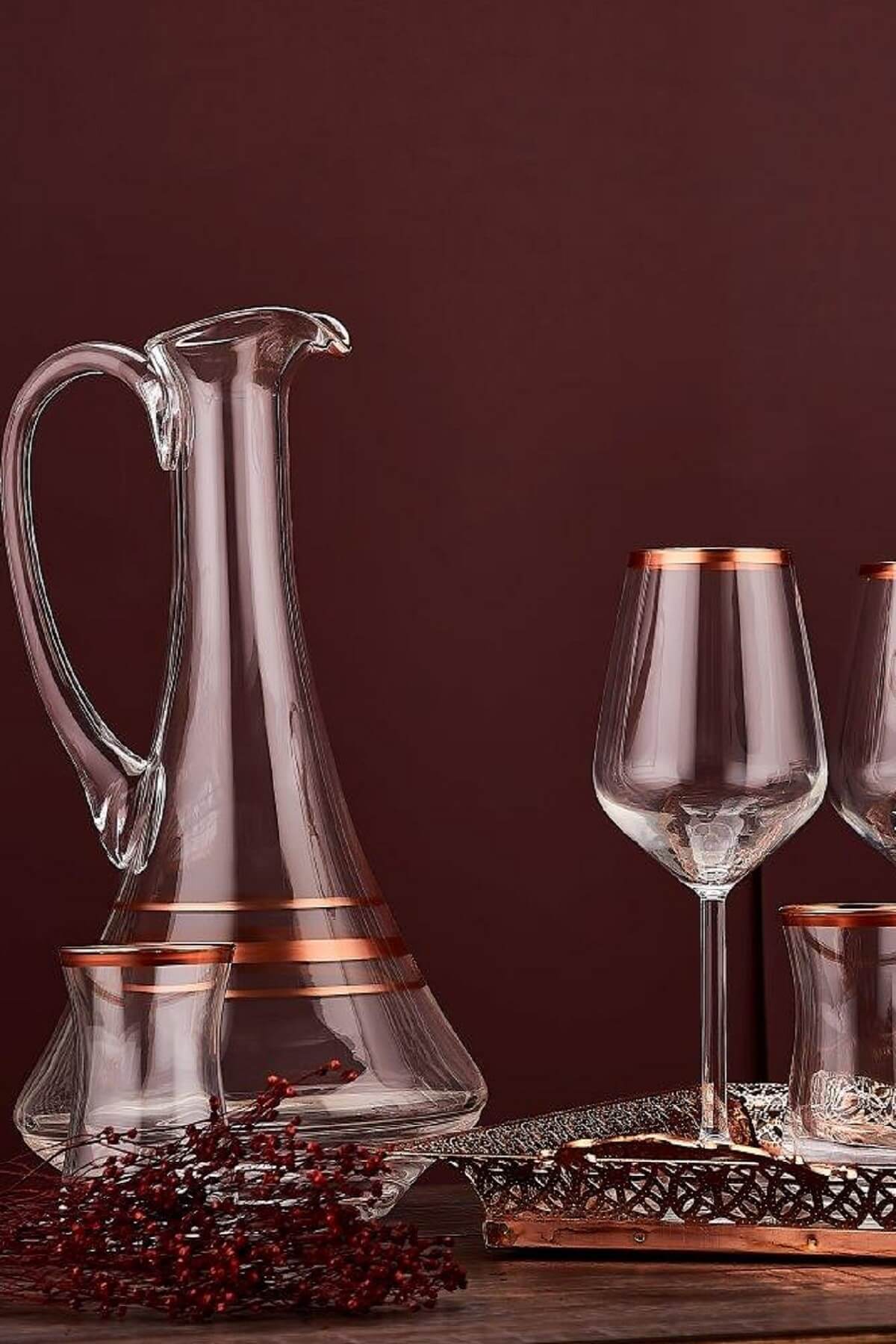 Neva Bakır Basic 49 Parça Cam Sofra Seti
