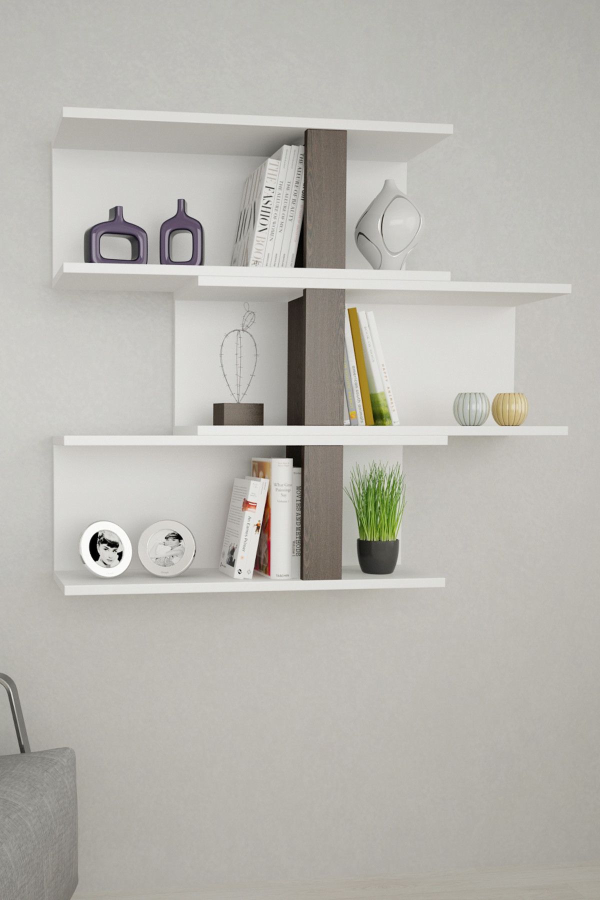 DECORMET Nergıs 3 Duvar Rafı Wenge