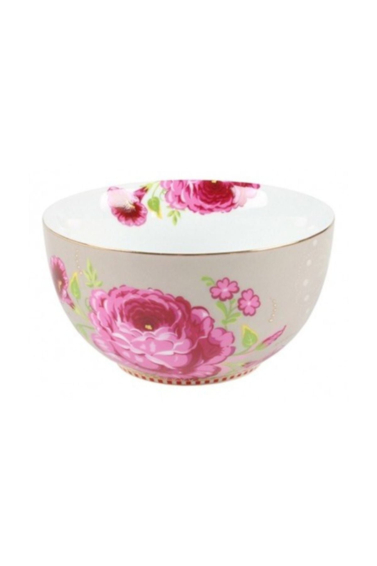 Pip Studio Pip Gül Desenli  Haki Kase 12 Cm.