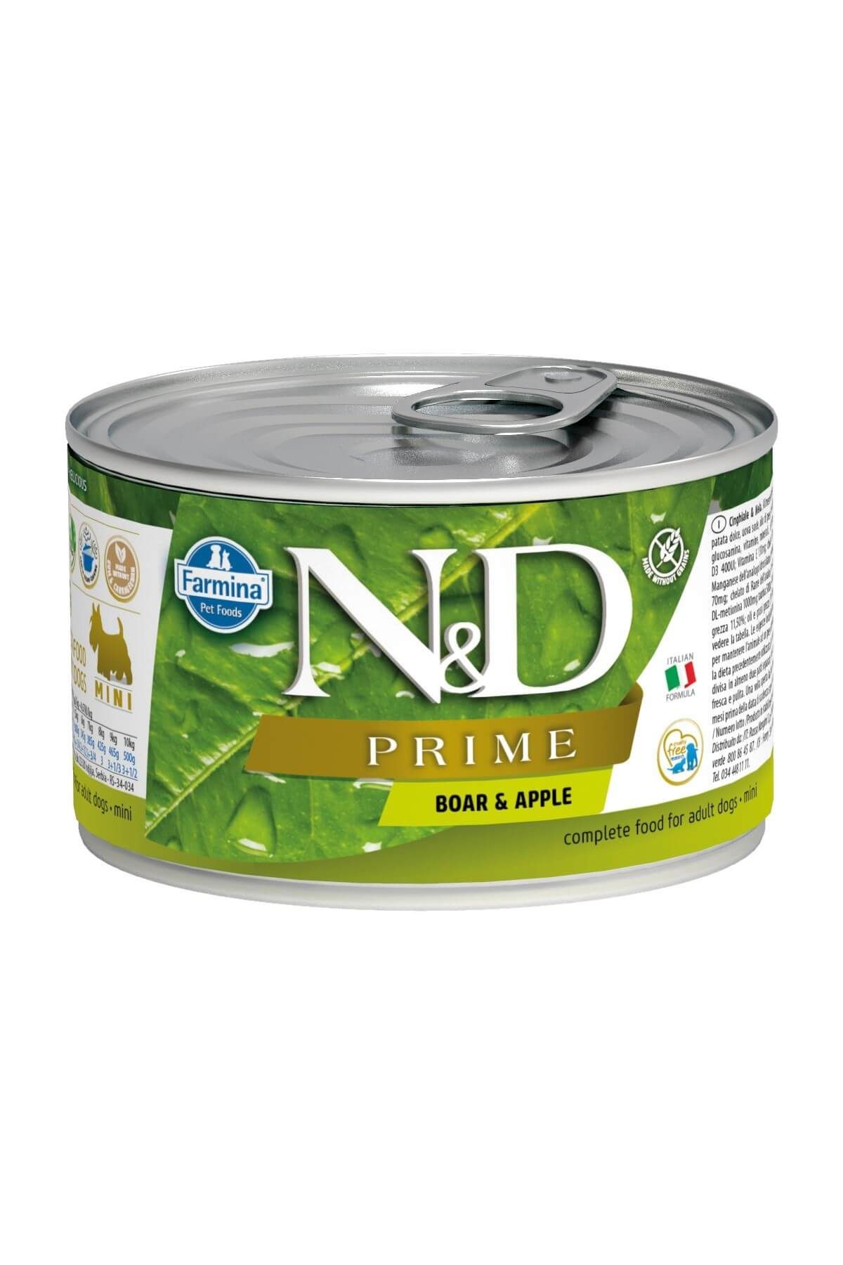 N&D Tahılsız Y.Domuzu & Elma Köpek Konservesi 140 Gr