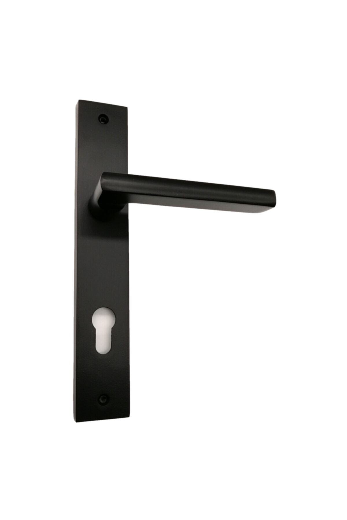 Sinal Europa Aynalı Mat Siyah Yale Dış Kapı Kolu