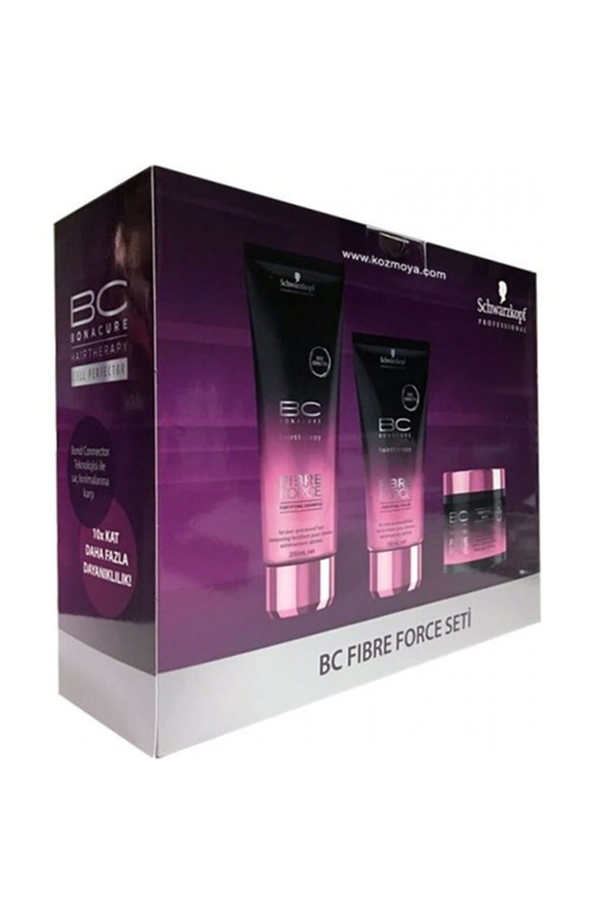 Bonacure Fibre Force 3 lü Set - Şampuan 200 ml+Saç Kremi 150 ml+Maske 150 ml 654987321456