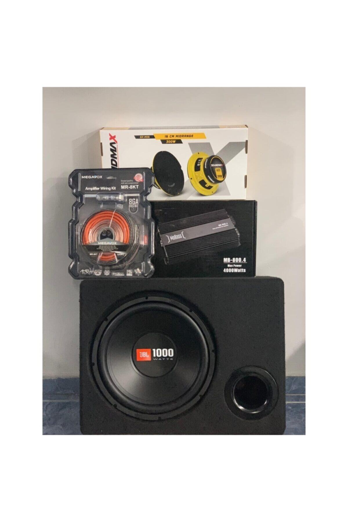 MOBASS Jbl Set 30 Cm Kabinli Bass 1000 Watt+ 800.4 Anfi+midrange