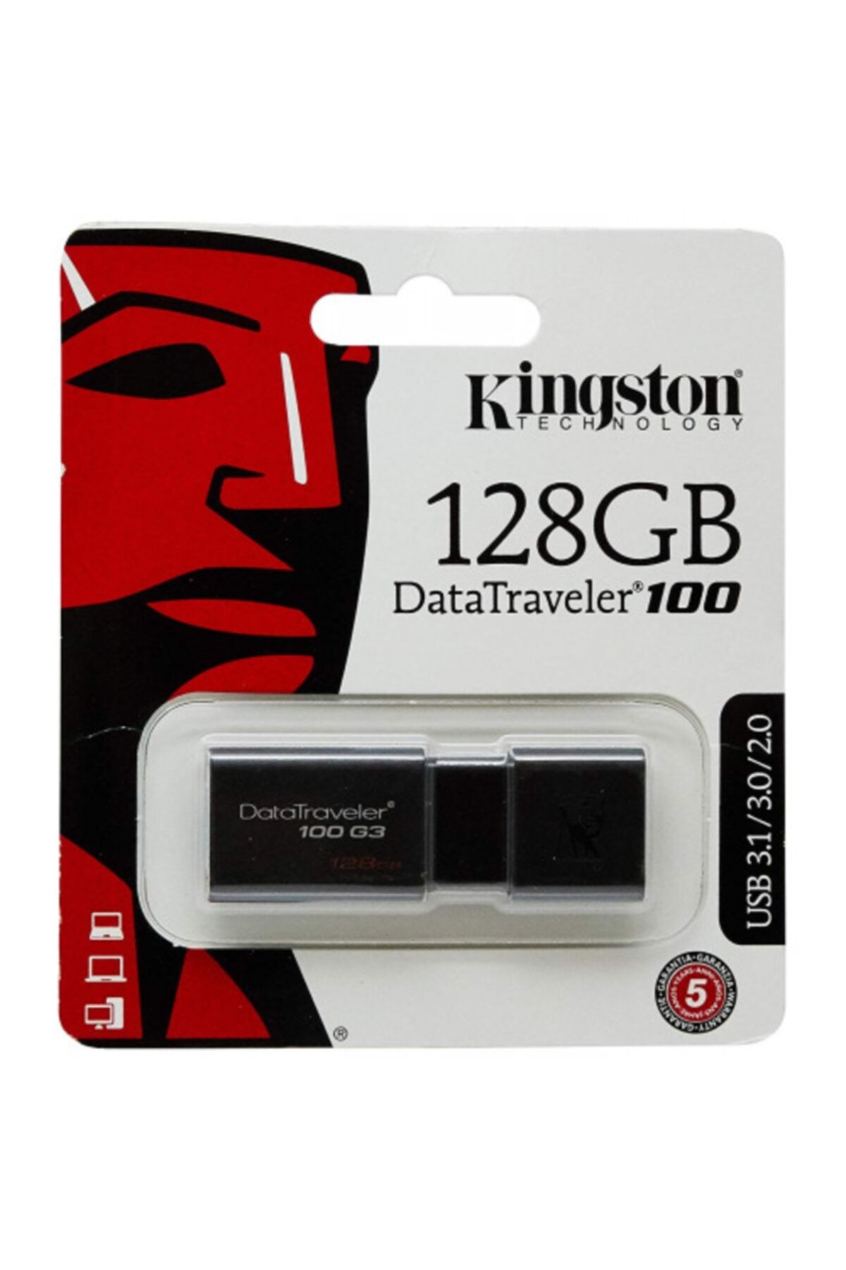 Kingston Kıngston Dt100g3/128gb 128gb Usb 3.0 Flash Disk