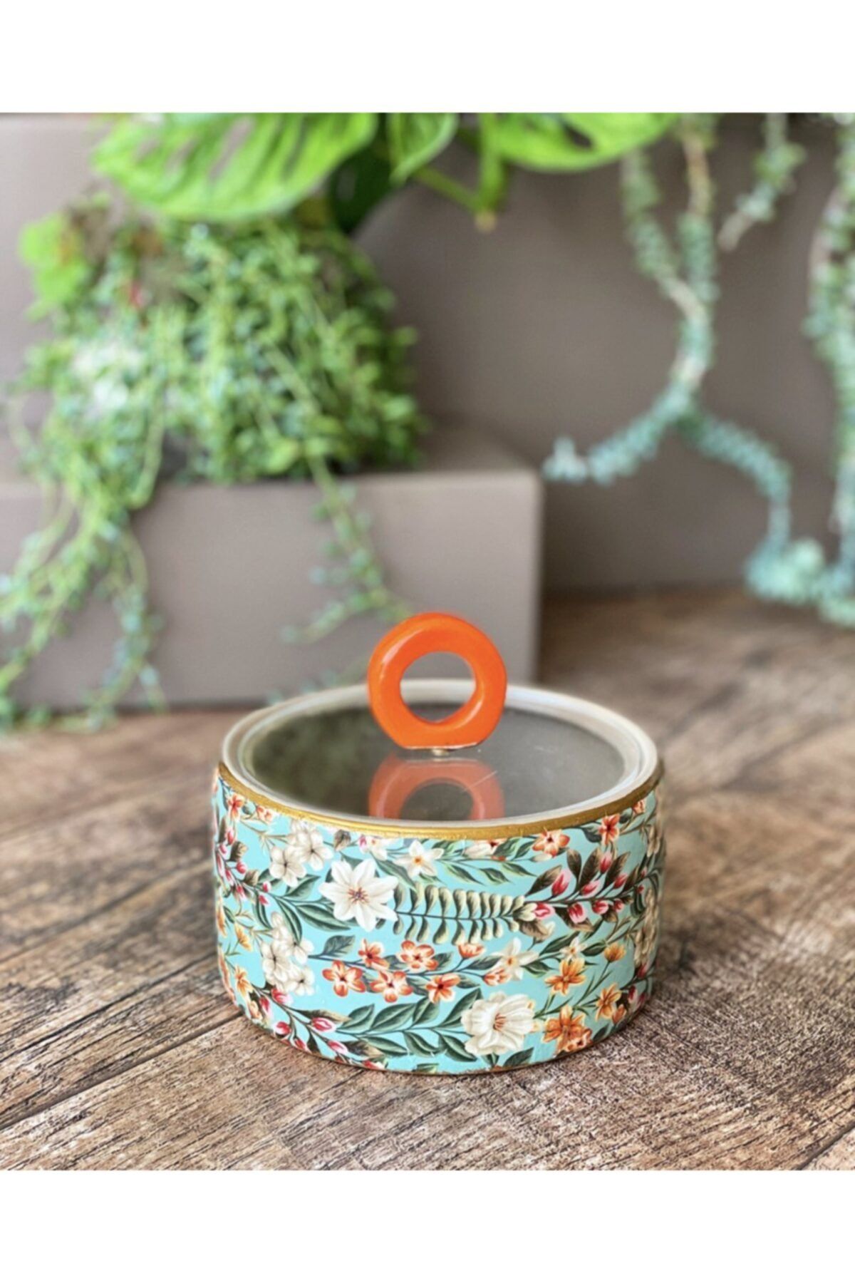 ŞEYDA&ASLI Kapaklı Mini Şekerlik Floral