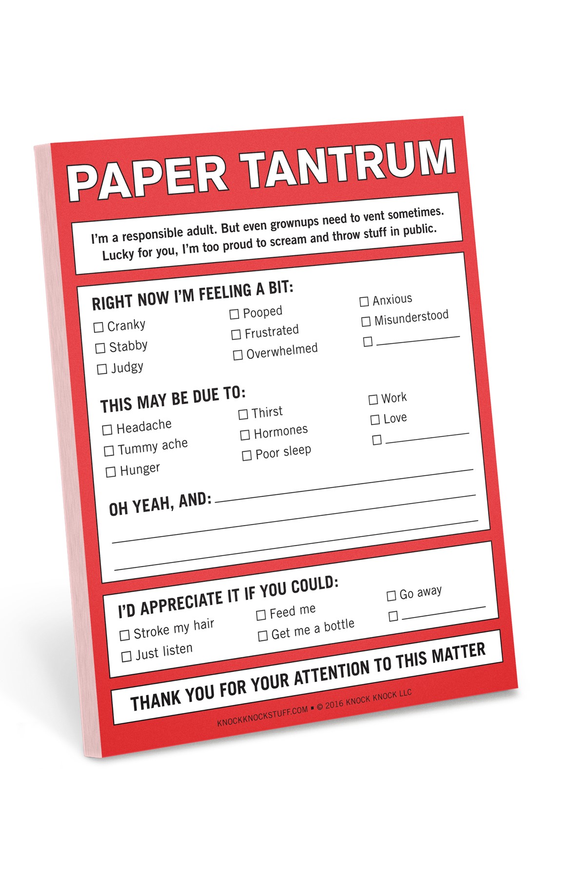 Knock Knock Şık Notlar: Kağıt Üzerinde Öfke Nöbeti