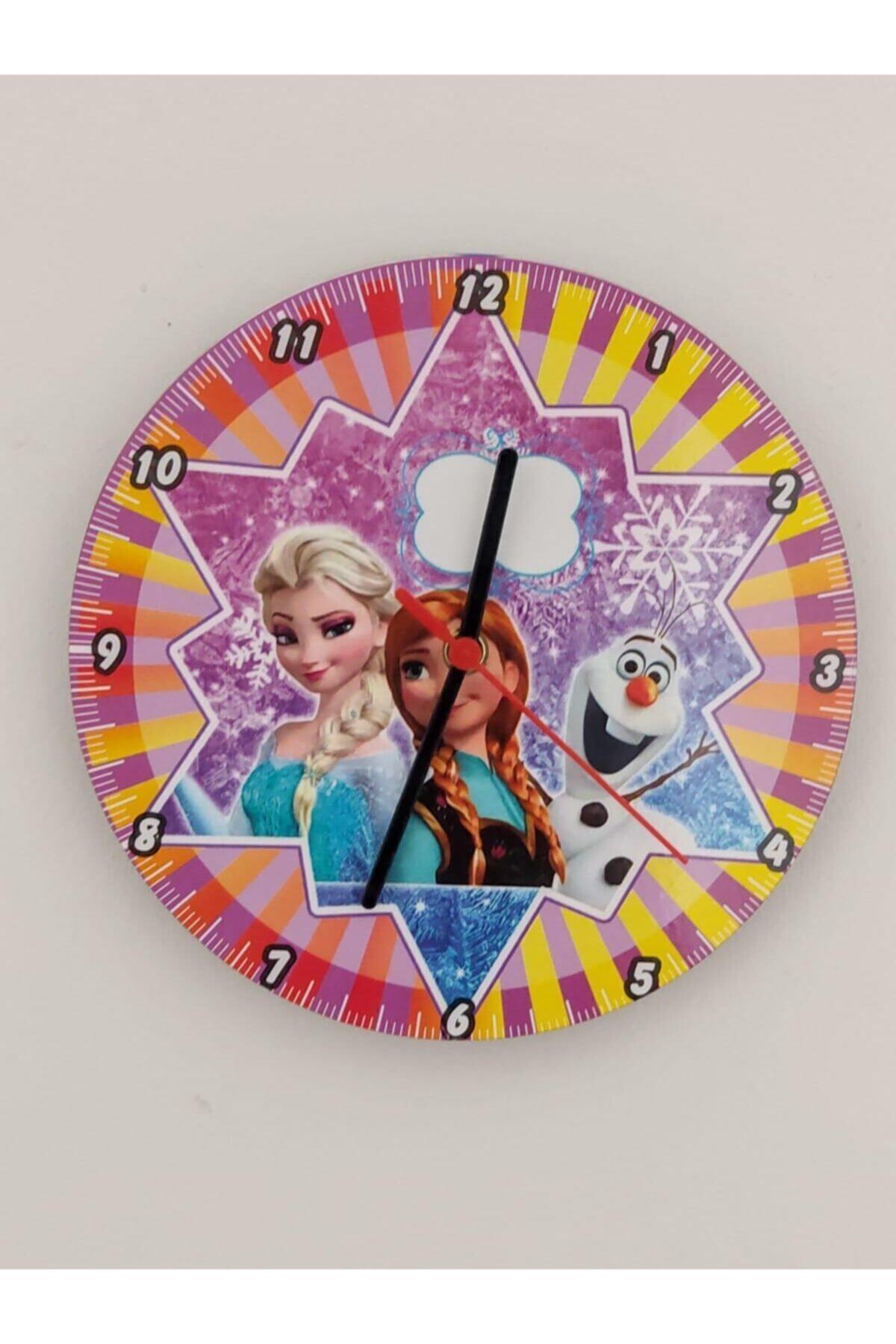 Çevik’s Karlar Ülkesi Frozen Elsa Ve Anna Çocuk Odası Duvar Saati