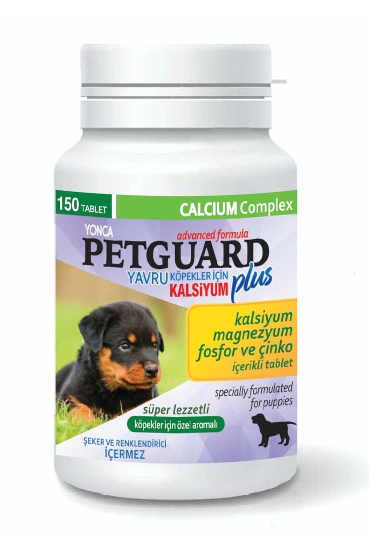 Petguard Plus Yavru Köpek Kalsiyum Magnezyum 150 Tablet Skt:12/2022