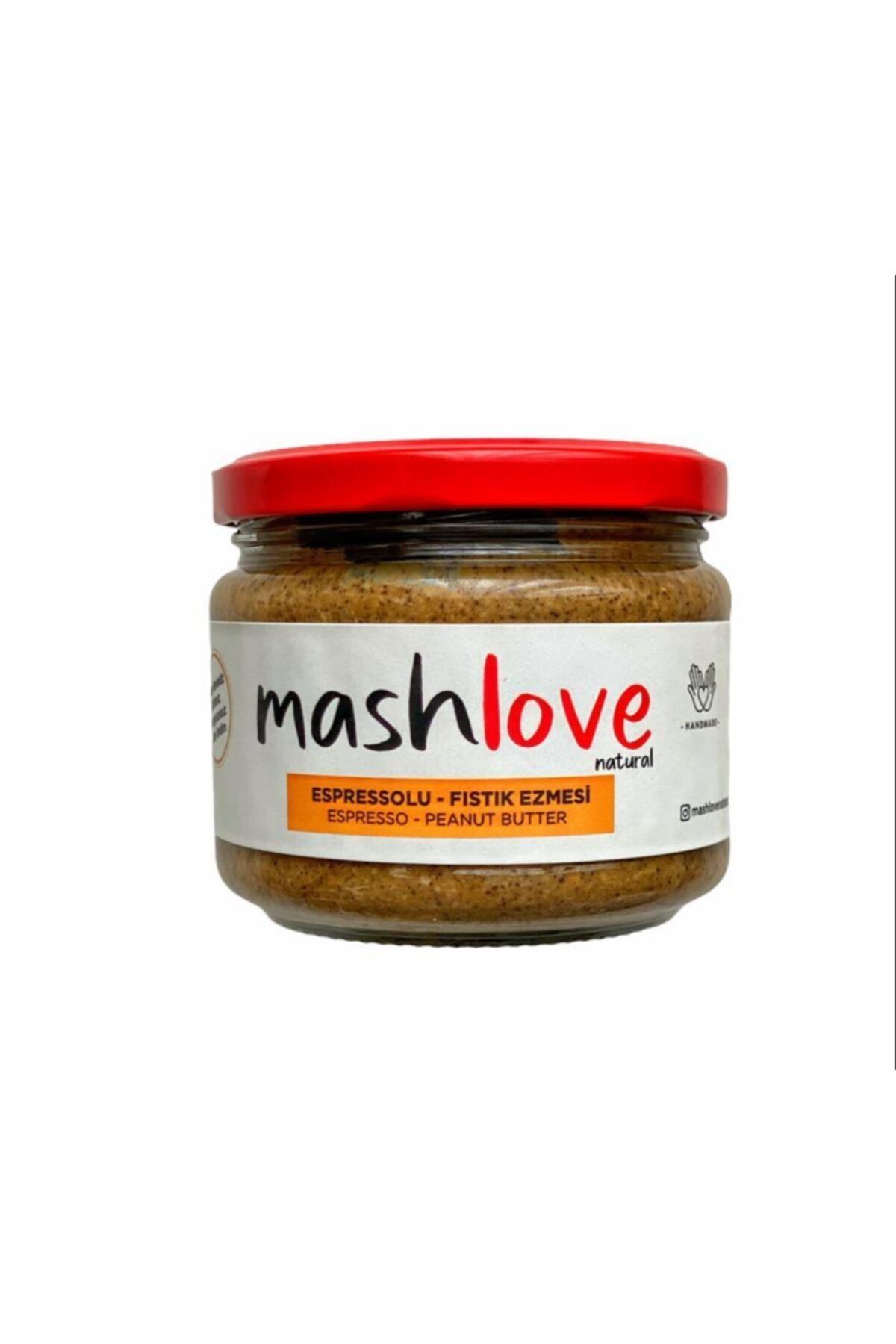 MASH LOVE NATURAL Espressolu Fıstık Ezmesi 280 gr