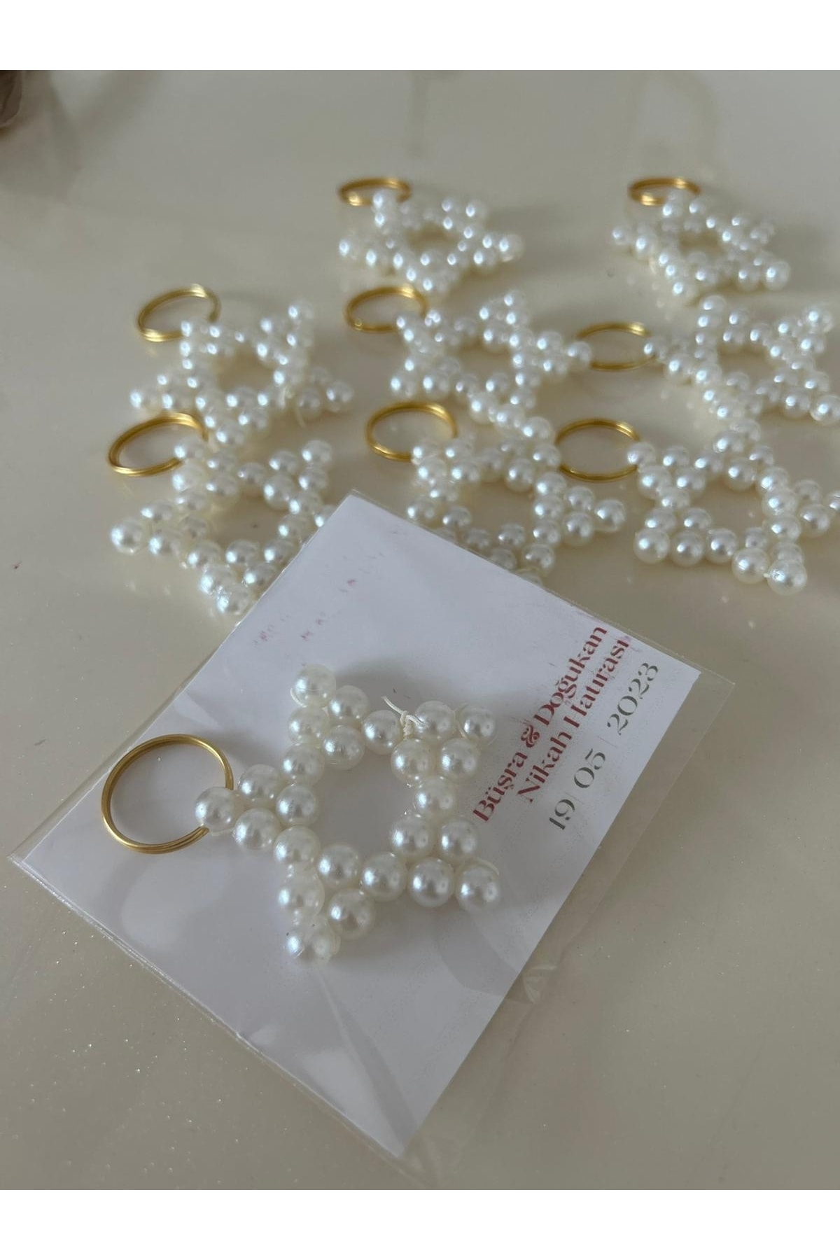 کارت شخصی 10 عددی جاکلیدی ستاره مرواریدی وعده نامزدی حنا هدیه تولد عروسی