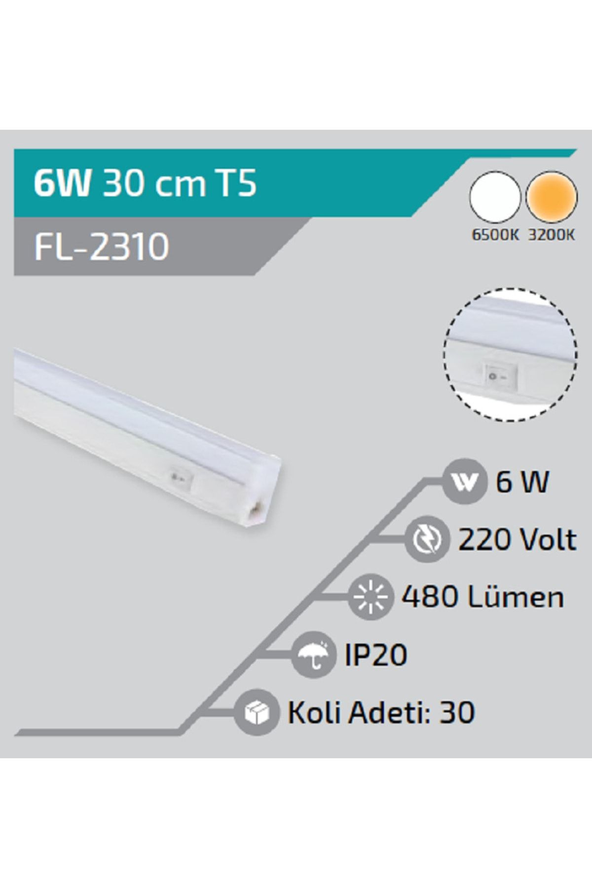 T5 hot sale 6w 3200k