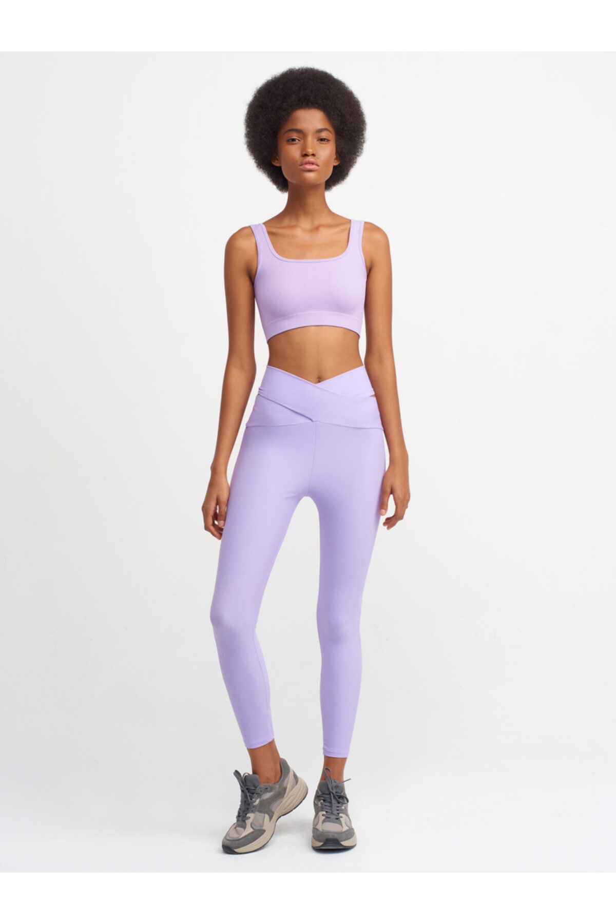 Dilvin Kadın Lila Kemer Detaylı Tayt 7931