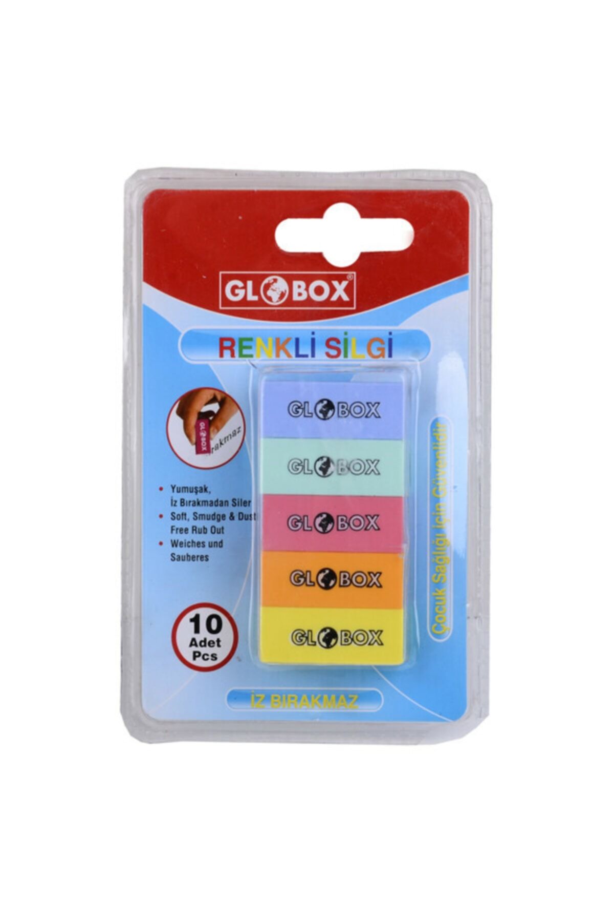 Globox Smart Renkli Mini Silgi 10 Adet