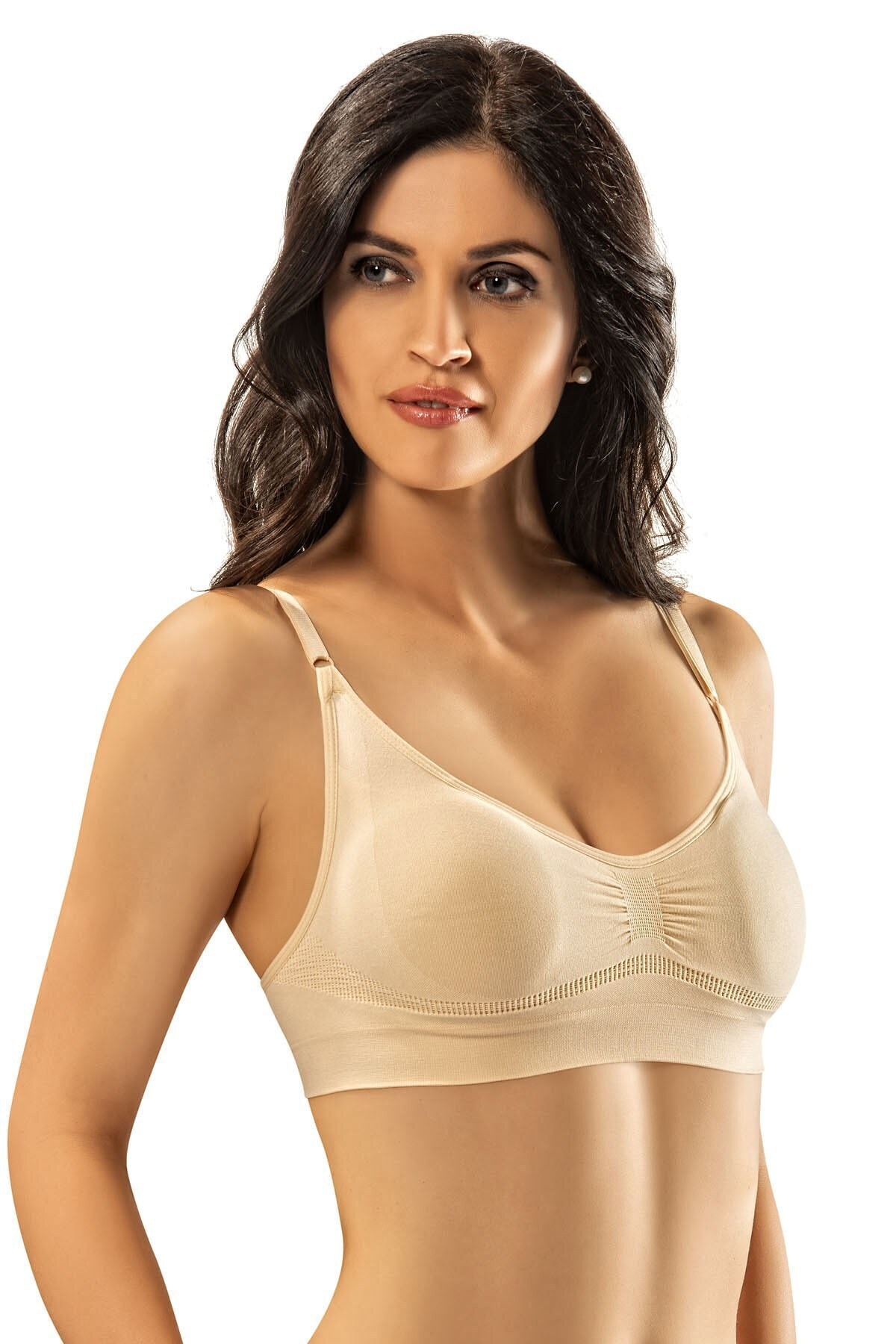 Erdem Kadın Ten İnce Askılı Pedli Büstiyer 3'lü Paket 611